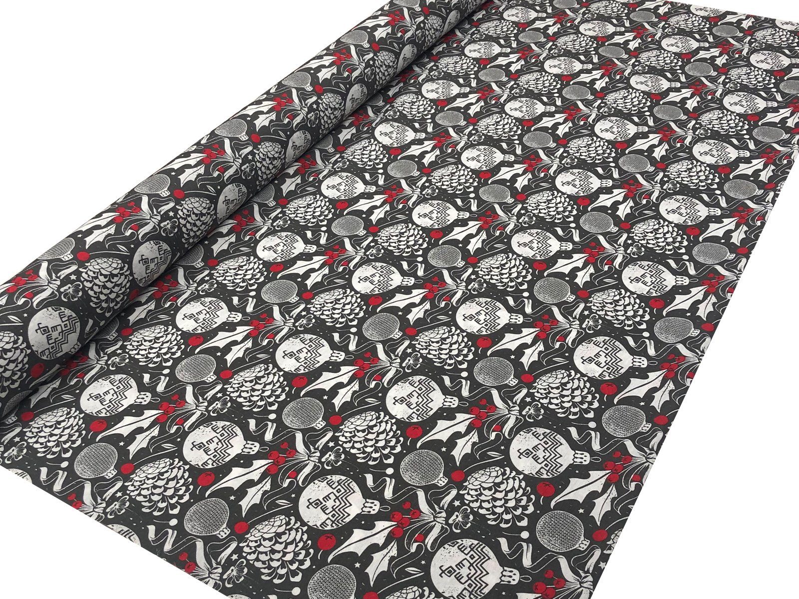 beties Stoff Weihnachtsdesign Meterware, Weihnachtsdeko Baumwolle/Polyester Mischgewebe Stoffbreite 140 cm