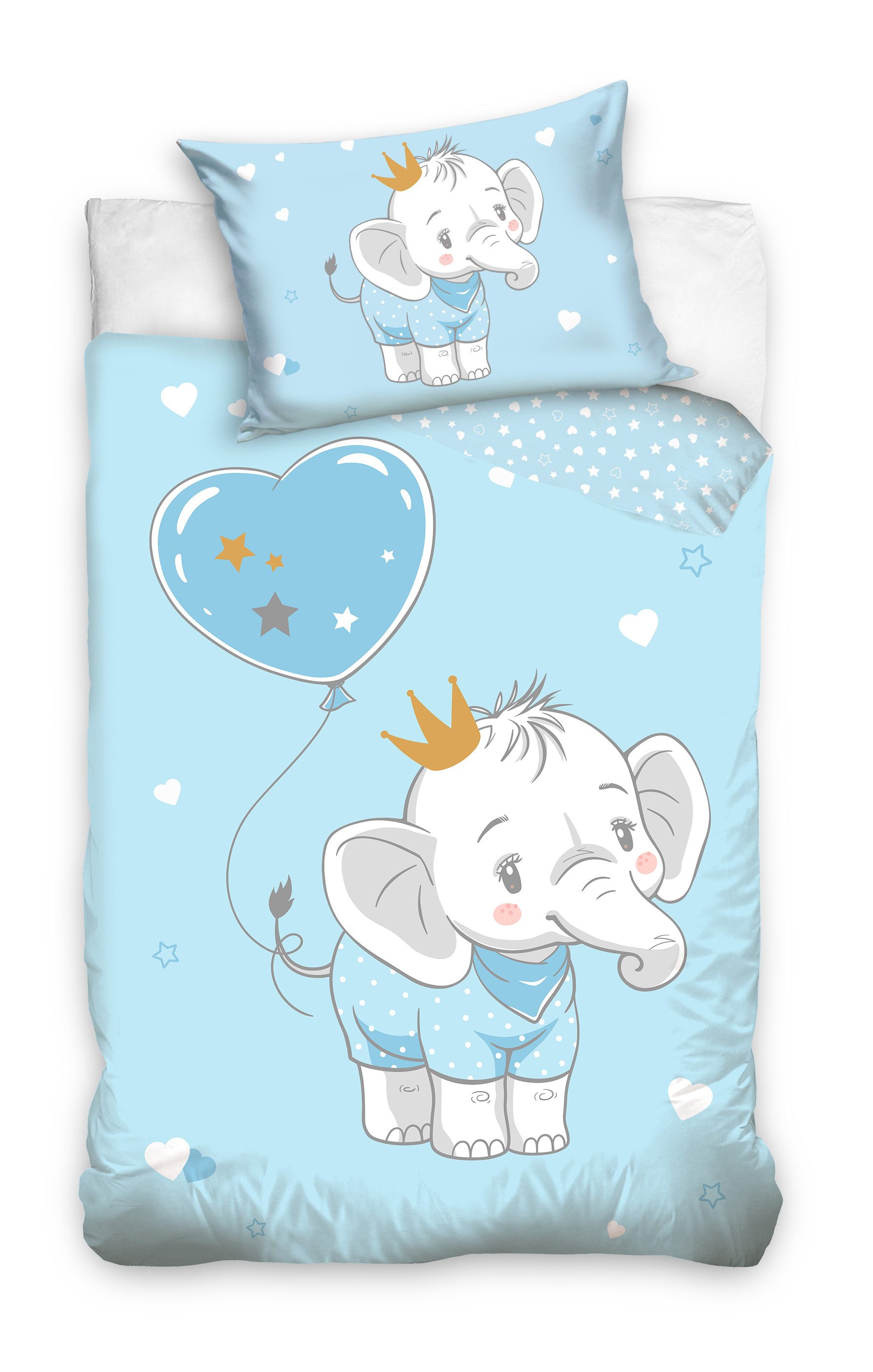 Carbotex Bettwäsche Elefant Bettwäsche 140 x 200 cm