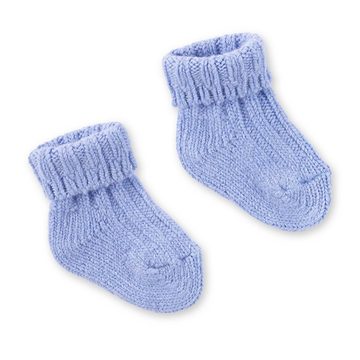 Hofbrucker seit 1948 Haussocken Baby Socken Kaschmir Himmelblau 0 - 6 Monate