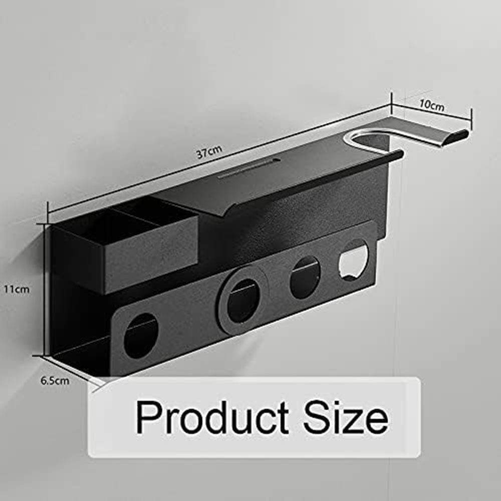feinlux Haartrocknerhalter Haartrockner Wandhalterung Ständer Föhnhalter, (Packung, Wandmontierter Haartrocknerhalter ohne Bohren, Haken Organizer für Dyson Supersonic Haartrockner)