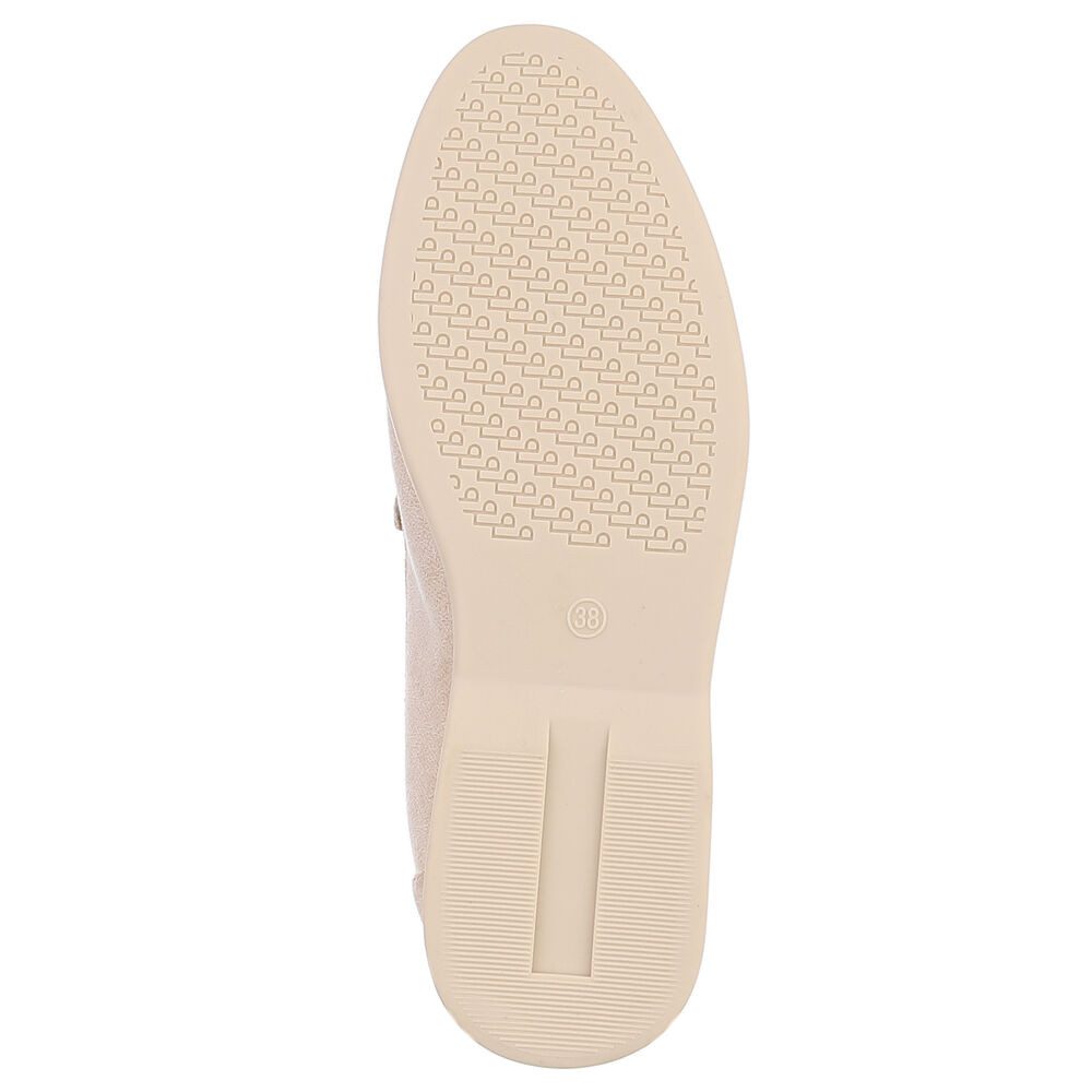 Ital-Design Bequemer Schlupfschuh für Damen mit stilvollem Design Slipper (90927419) Blockabsatz Mokassins in Beige