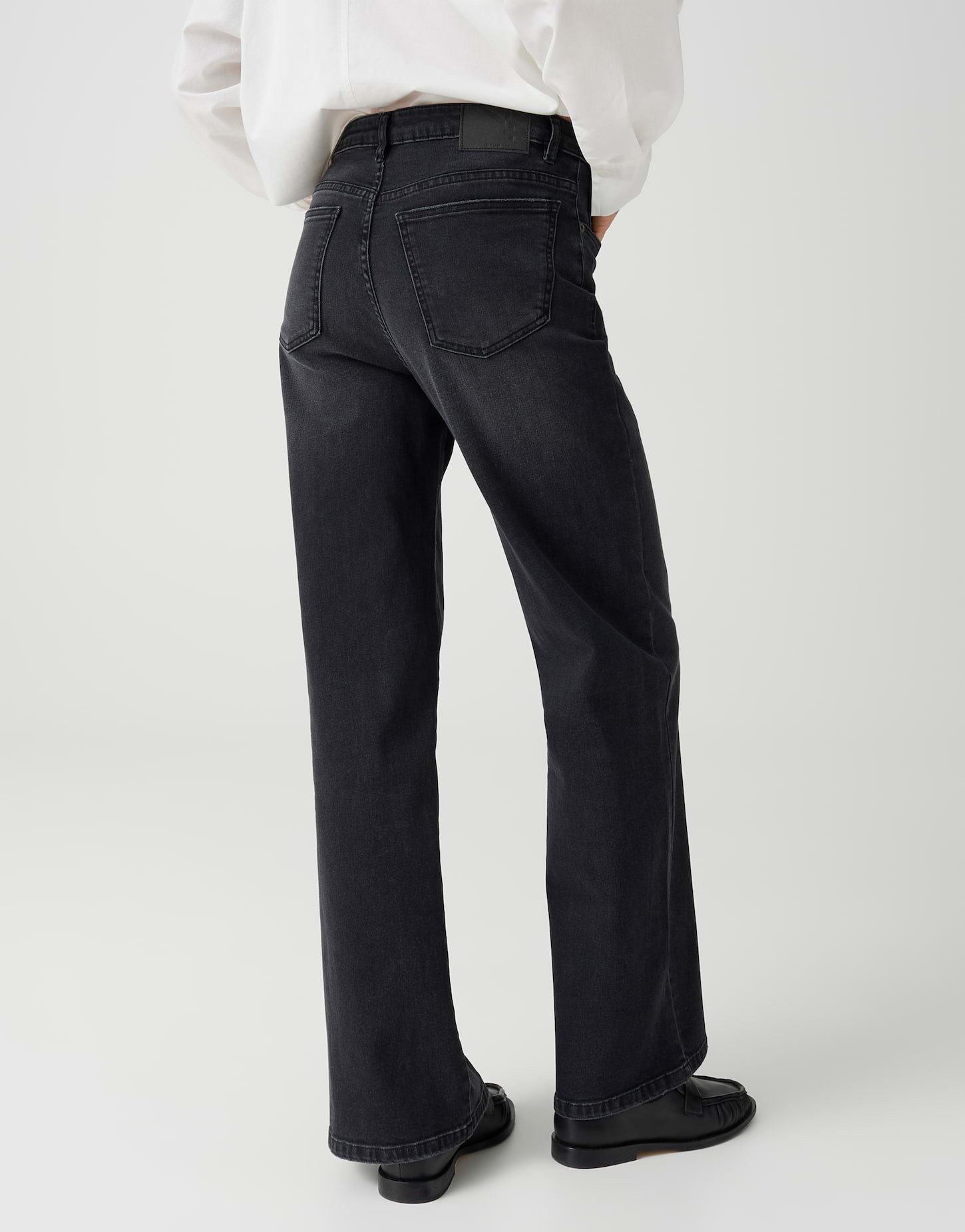 OPUS Weite Jeans MIVY Wide Leg Jeans mit Stretchanteil High Rise Vielseitig kombinierbar für casual Looks