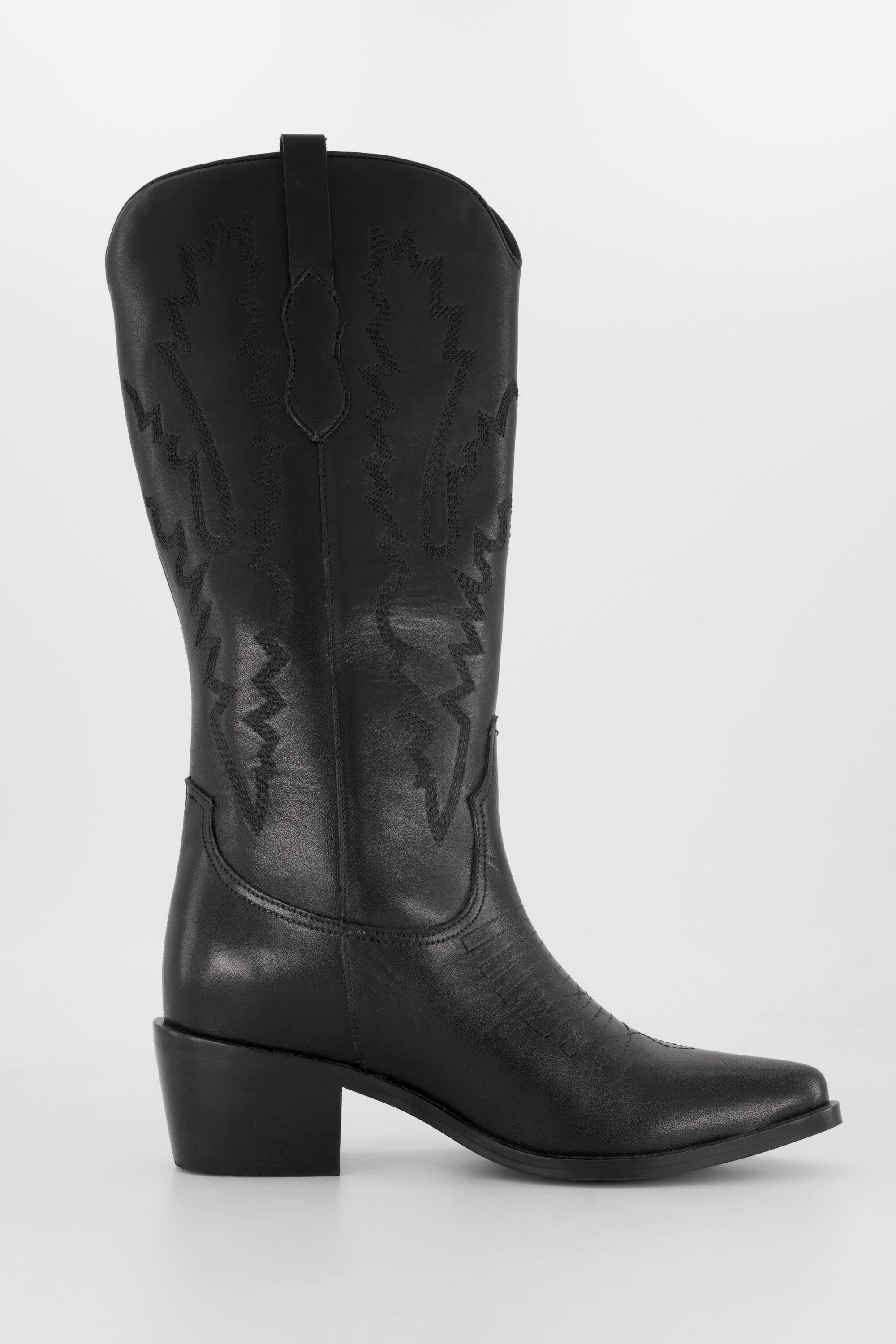 Ulla Popken Leder-Cowboystiefel XXL-Schaft Westernstiefel Stiefel günstig online kaufen