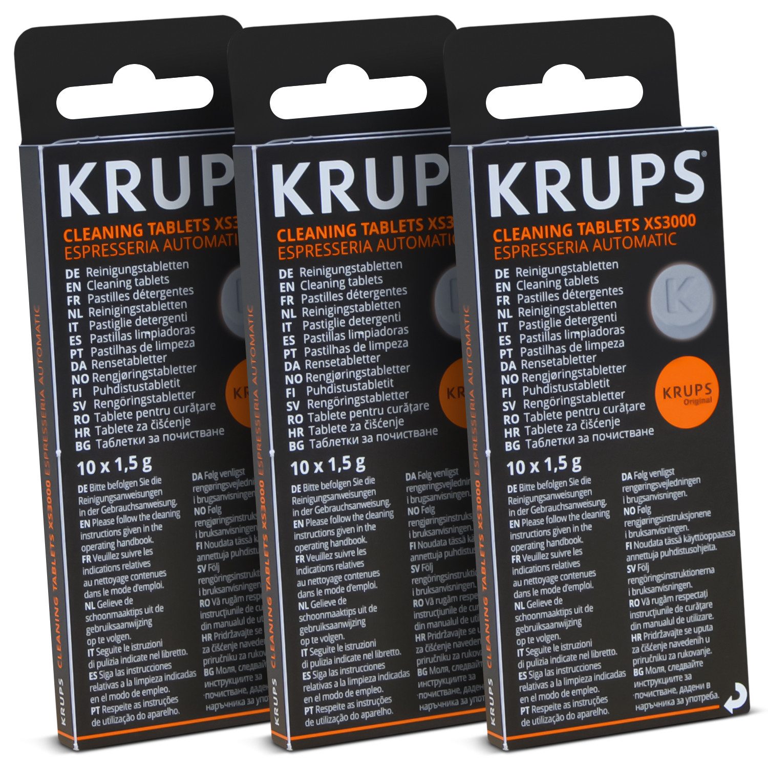 Krups XS300010 Reinigungstabletten (30-St. für EspresseriaAutomatic Kaffeemaschine Espressomaschine)