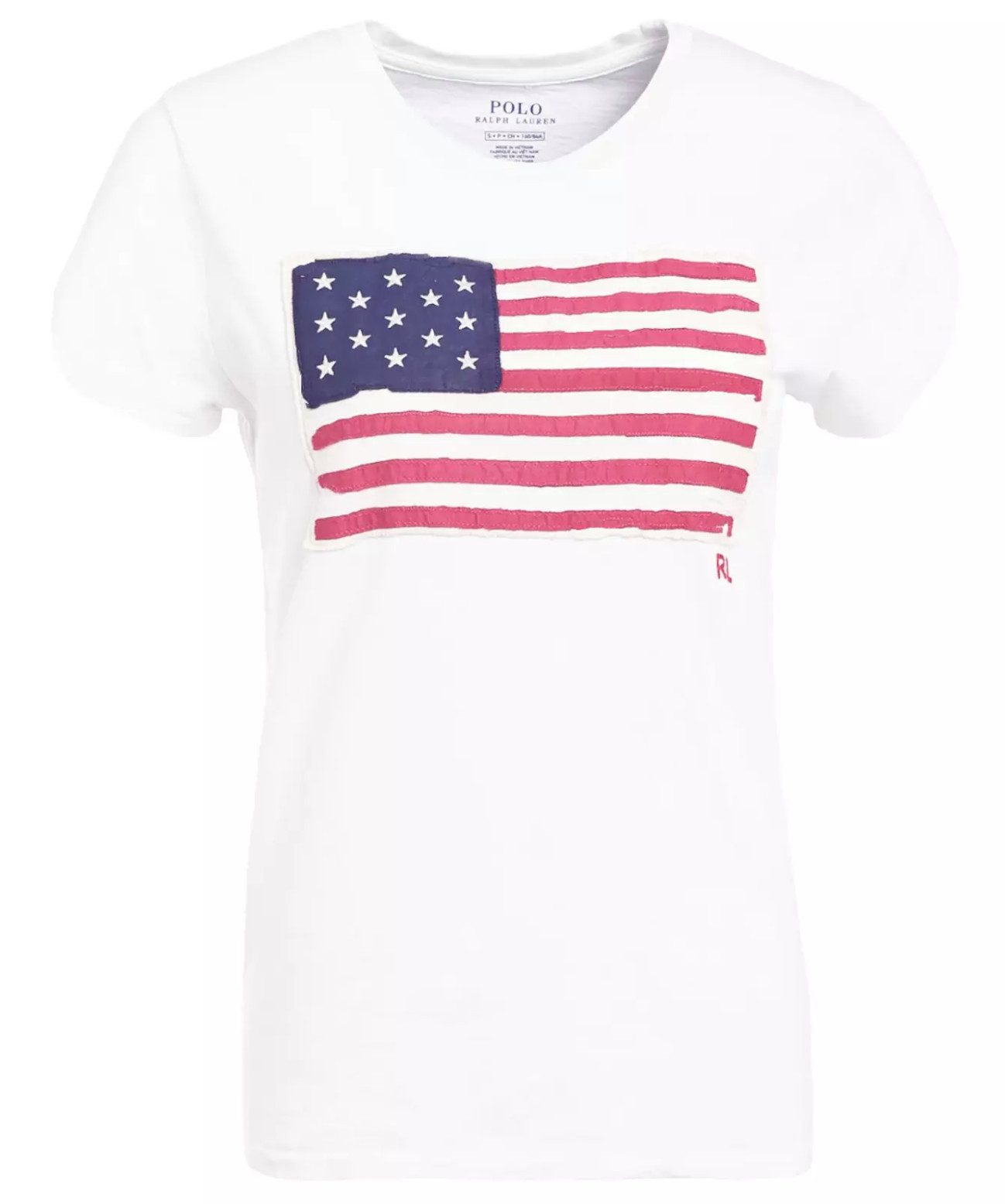Polo Ralph Lauren T-Shirt Vintage Effect Retro USA Flagge mit spezielles Us günstig online kaufen