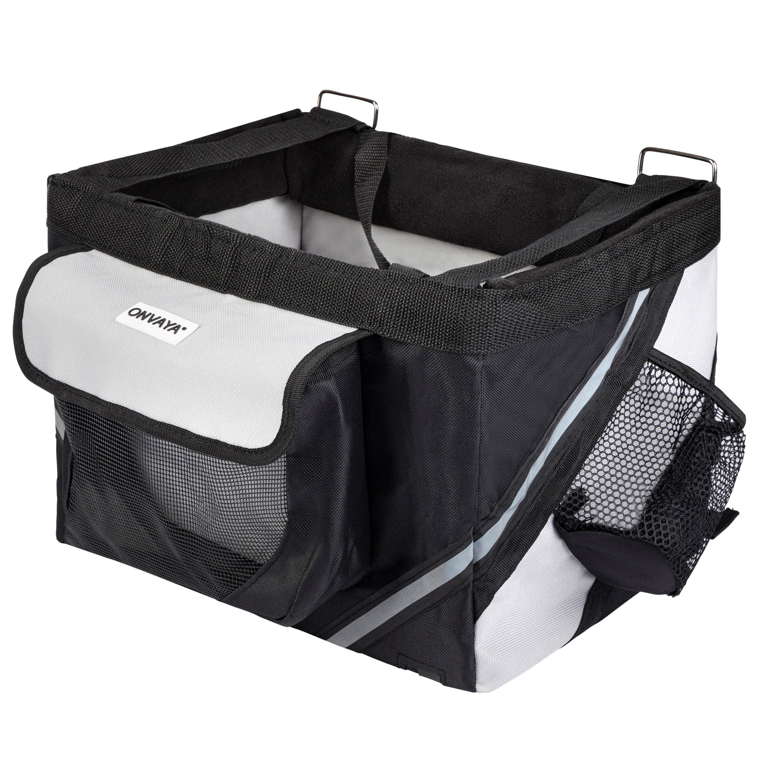 ONVAYA Fahrradhundeanhänger Fahrradkorb für Hunde, Hundekorb für den Lenker