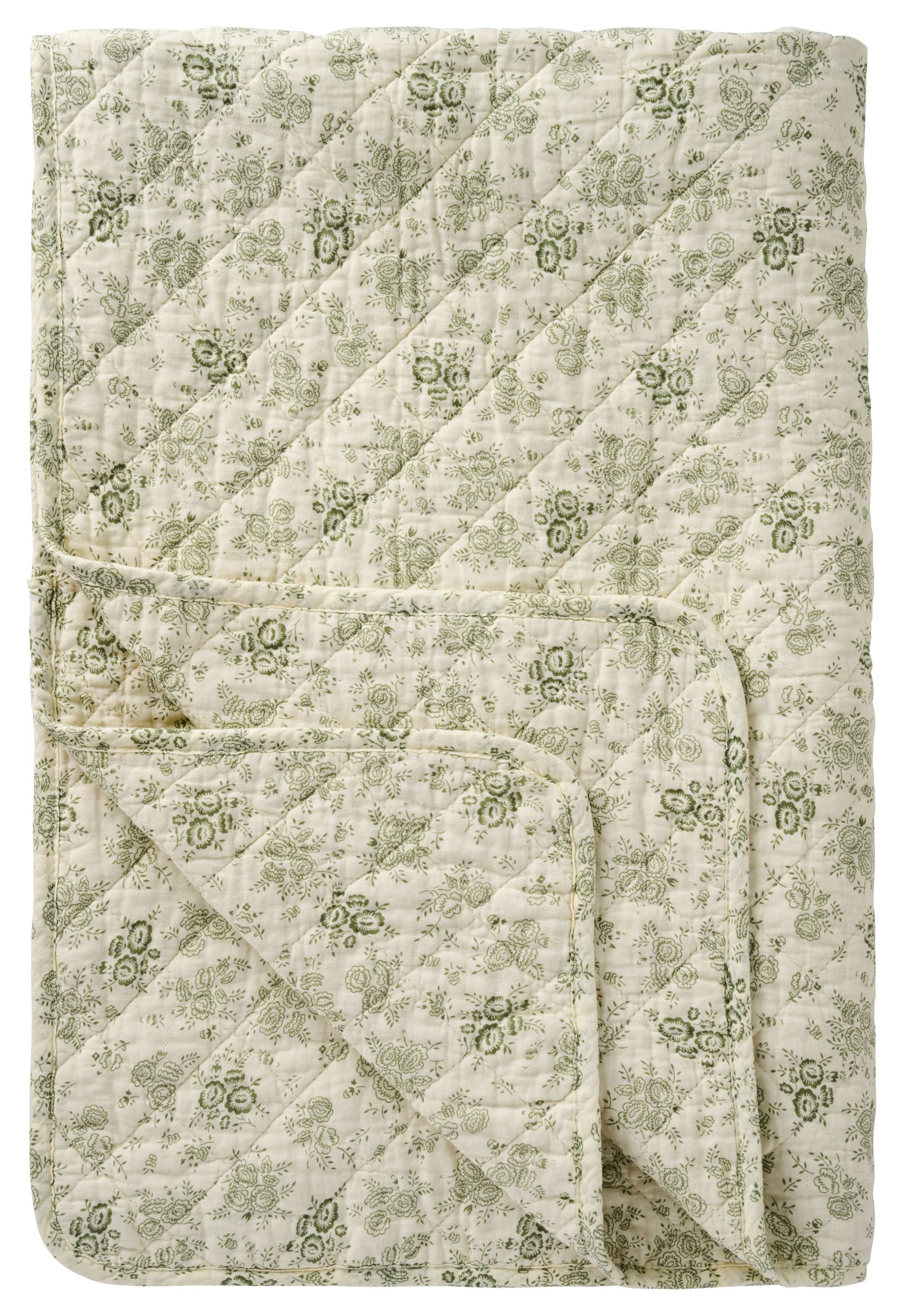 Ib Laursen Tagesdecke Ib Laursen Decke Quilt Tagesdecke Überwurf 180x130cm Blumenmuster
