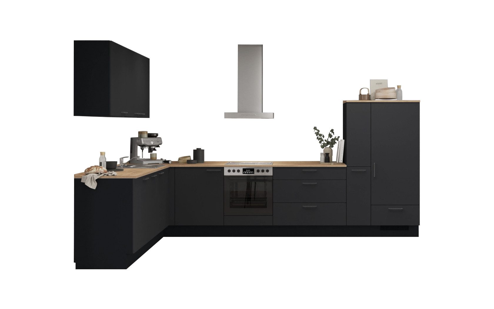 nobilia® Winkelküche Ylva, individuell anpassbar, gratis Küchenplanung mit Profis, (Breite 613.2 cm), vormontiert, wahlw. mit E-Geräten, inkl. Lieferung