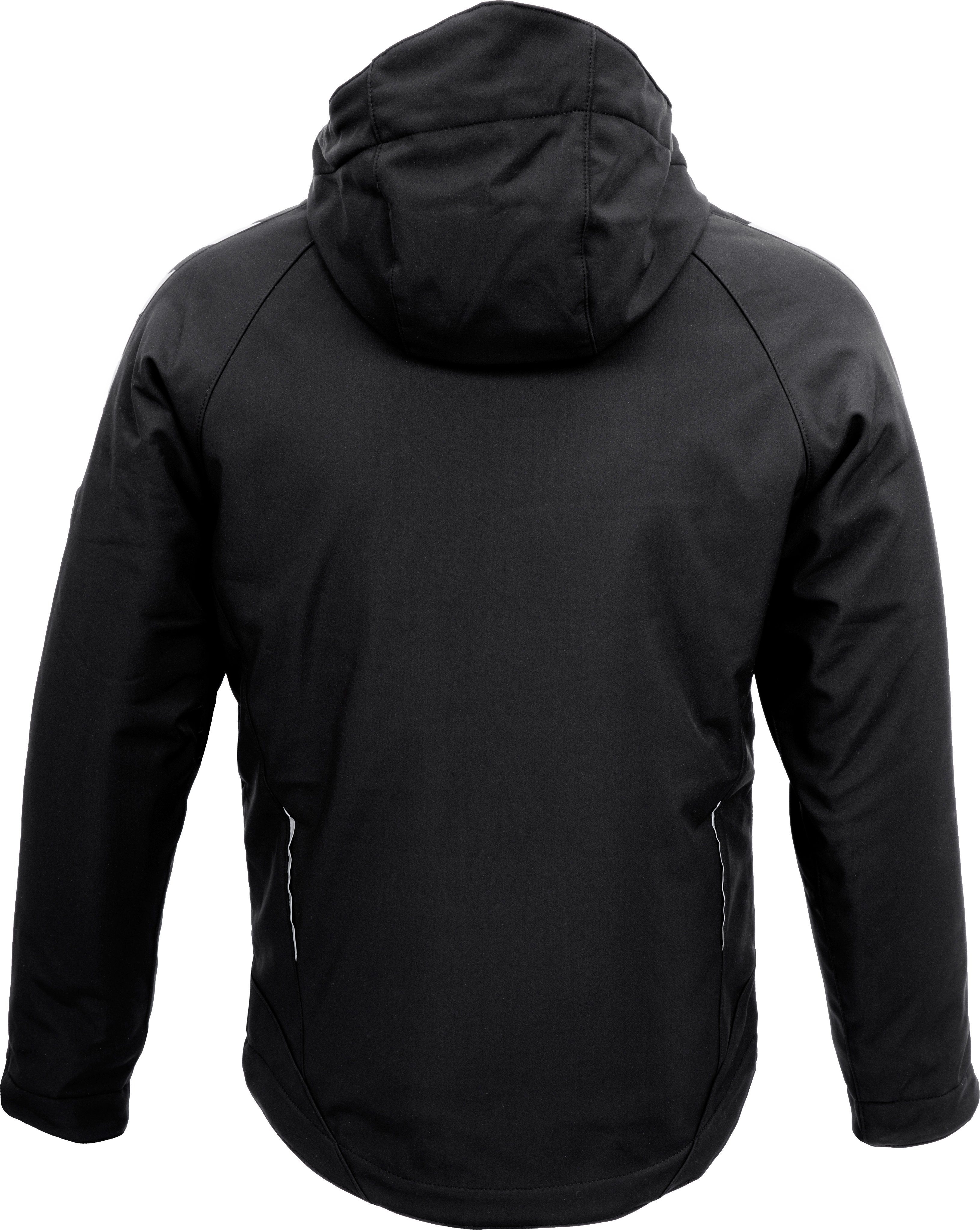 JOB Arbeitsjacke Dachdecker Winter Softshelljacke – Gefüttert mit Kapuze