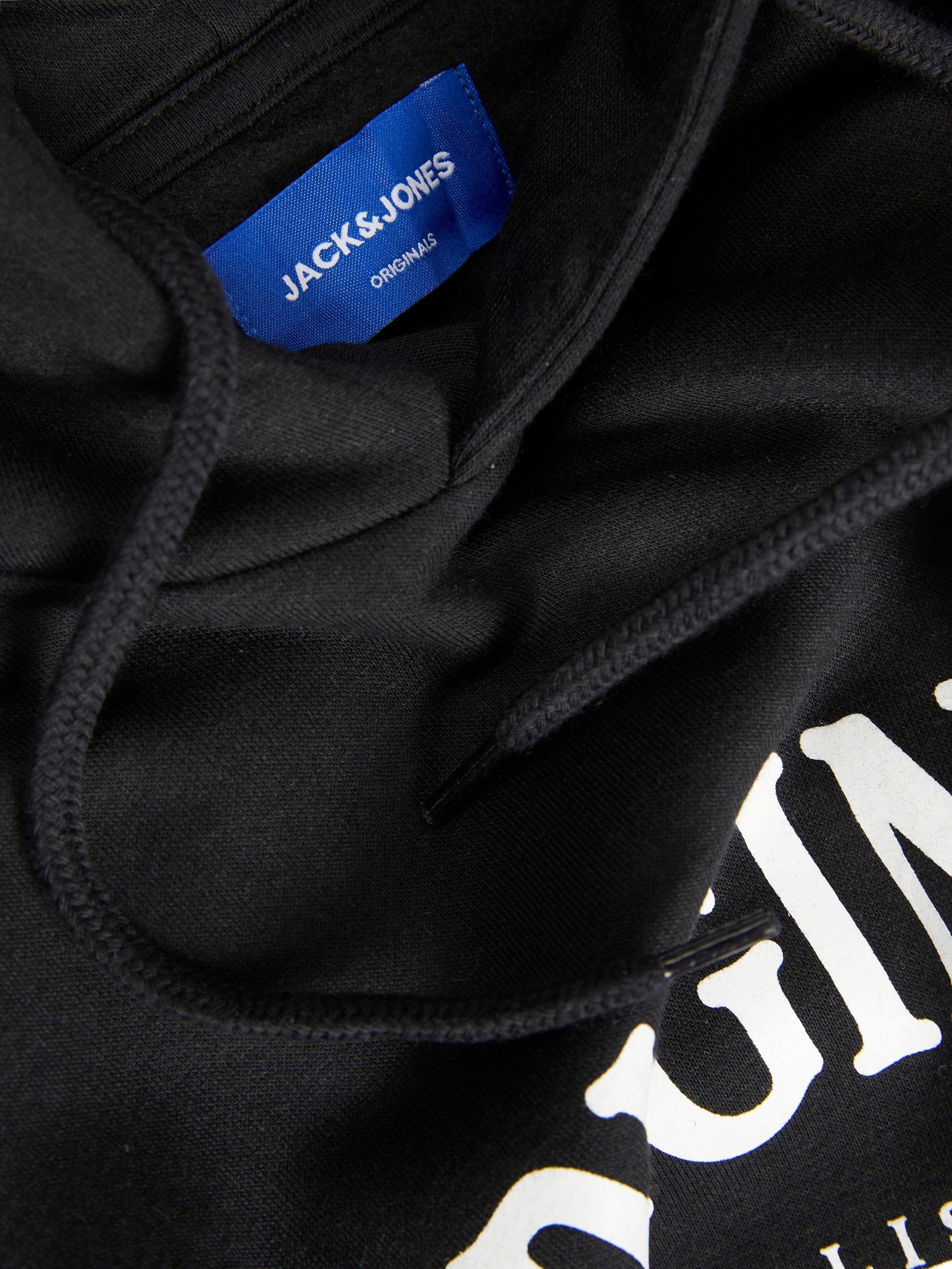 Jack & Jones Hoodie Sweatshirt JORBRIDGE mit SWEAT Kapuze Pullover schwarz