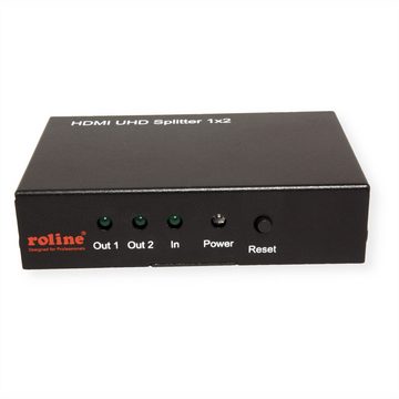 ROLINE 4K HDMI Video-Splitter, 2fach Audio- & Video-Adapter
