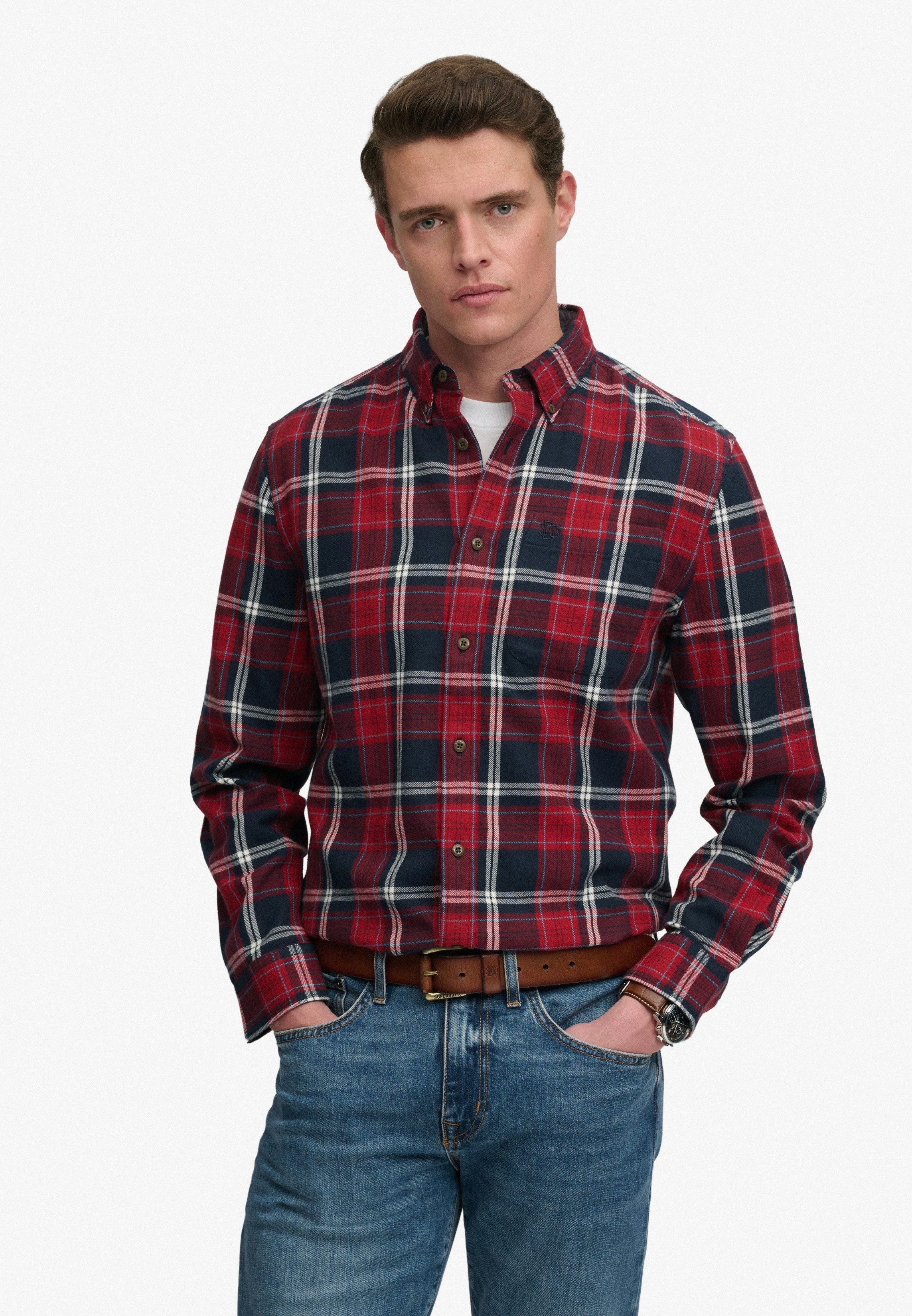 Superdry Langarmhemd L/S COTTON LUMBERJACK SHIRT Baumwolle, regular fit