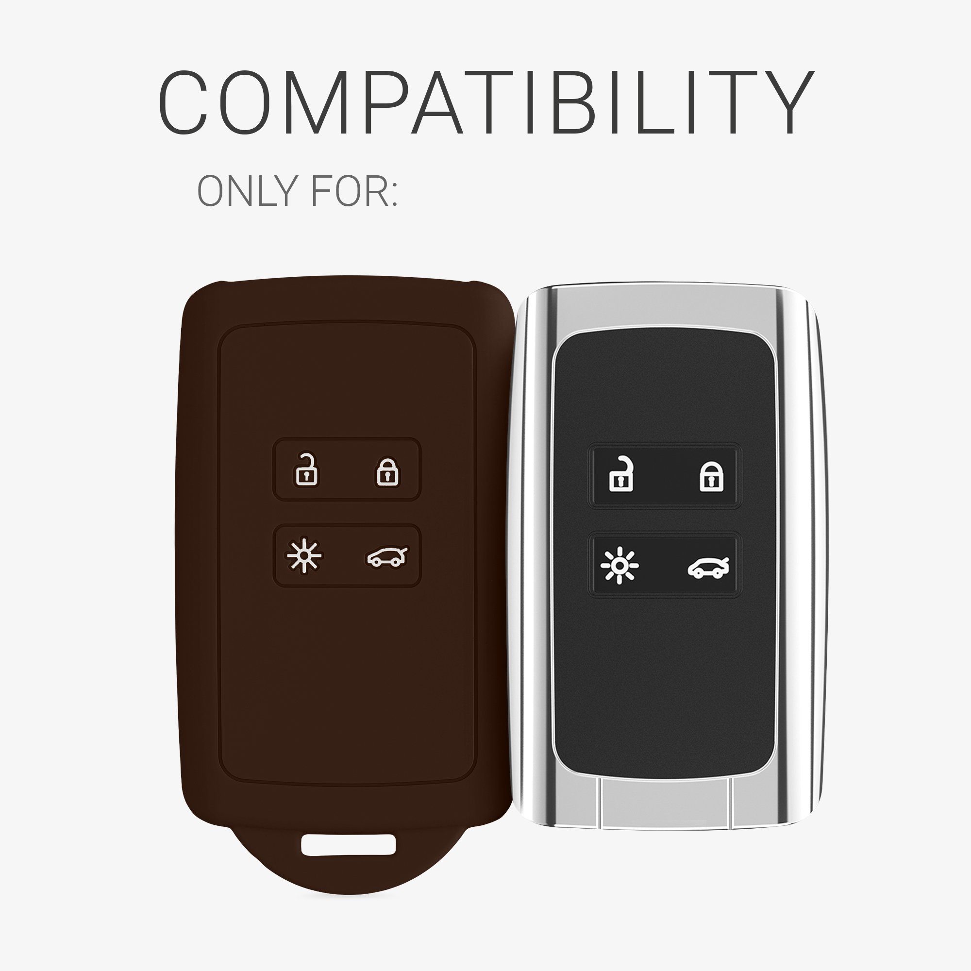 Silikon Autoschlüssel Schlüsseltasche Schlüsselhülle Hülle kwmobile für Renault, Schutzhülle