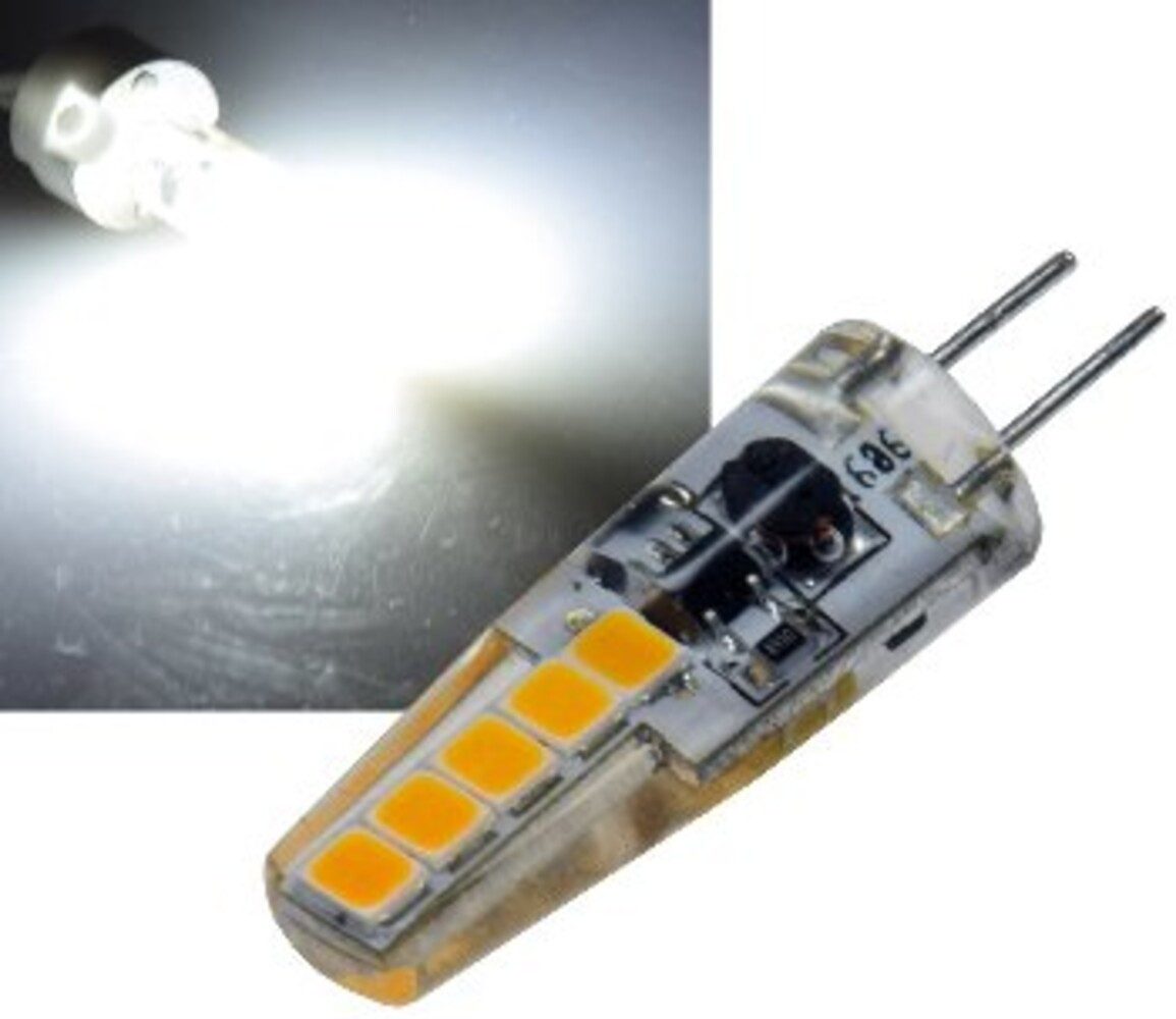 ChiliTec LED-Leuchtmittel G4, 2W, 4000K, 20lm, neutralweiß, ø60mm, G4, neutralweiß