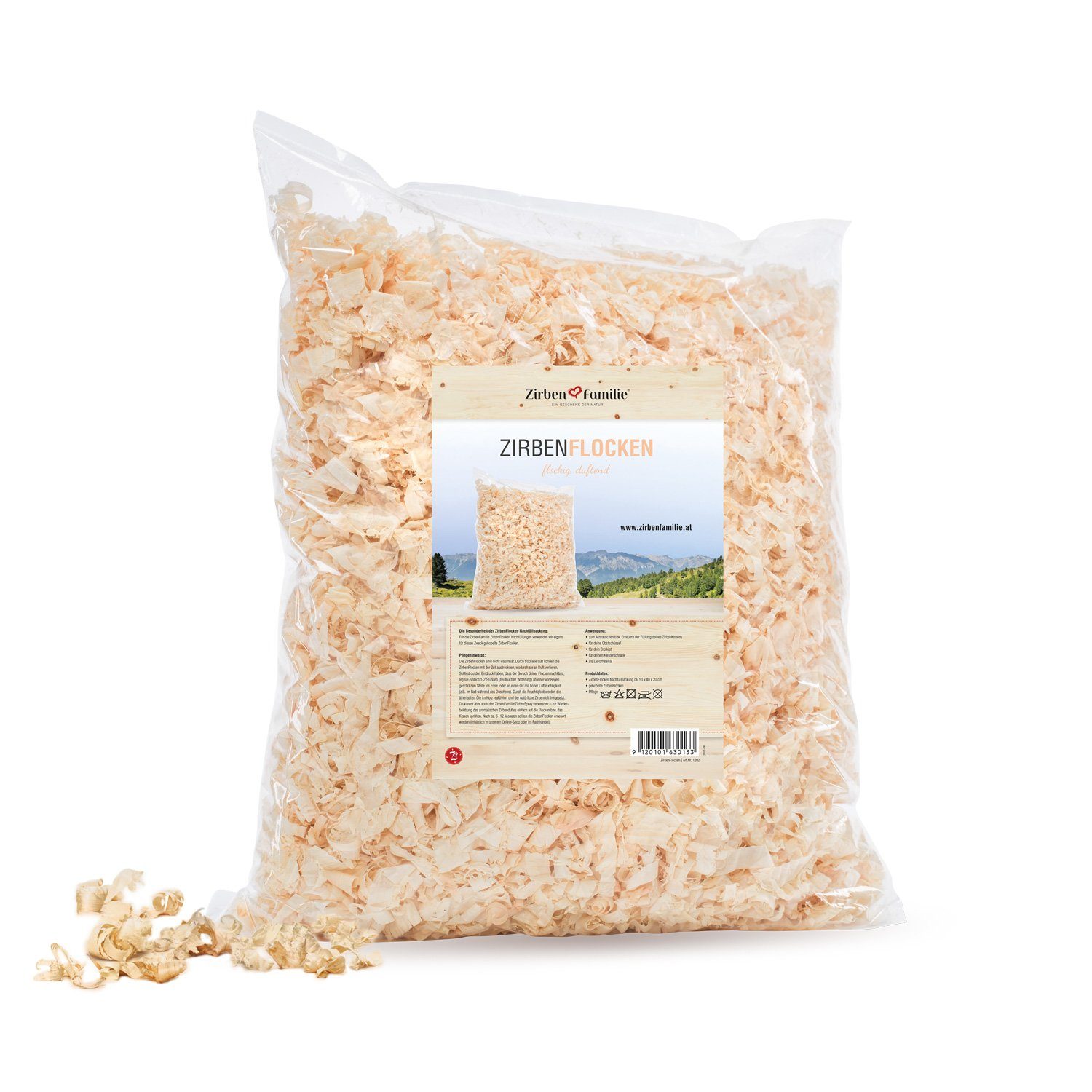 Zirbenfamilie Duft-Set Zirbenflocken Nachfüllpack, 1-tlg.