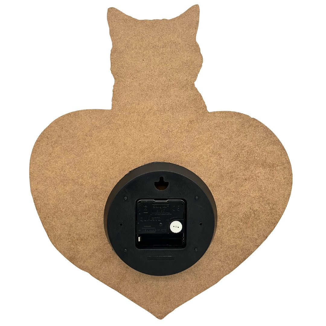 abc HOME Wanduhr Katze, Quarzuhrwerk, batteriebetrieben, 37 cm H günstig online kaufen