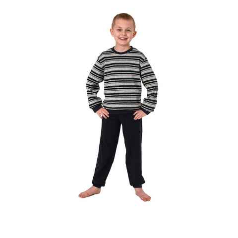 Normann Pyjama Jungen Frottee Pyjama langarm Schlafanzug mit Bündchen - 212 13 804