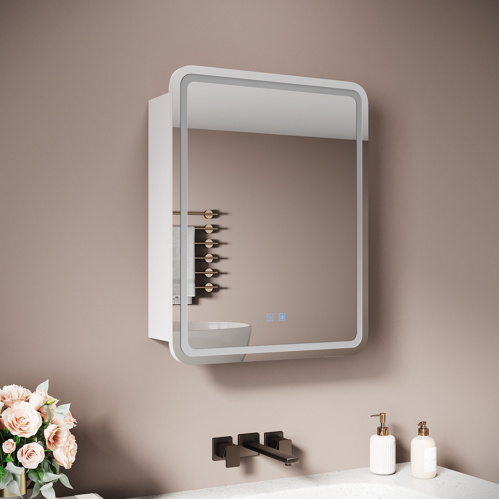 SONNI Spiegelschrank Badezimmerspiegelschrank, Spiegelschrank Badezimmer mi günstig online kaufen