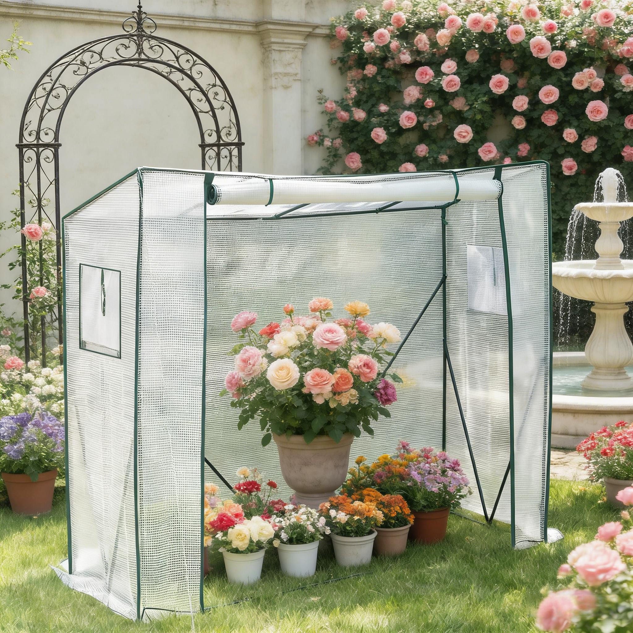 MC Star Gewächshaus Stilvoll Pflanze Gewächshaus,Garten Gewächshaus,Gewächshaus im Freien