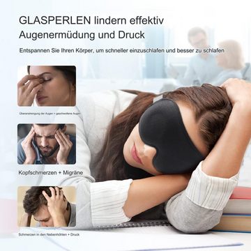 ousudela Augenmaske Gewichtet Augenmaske 3D Schlafmaske Druckentlastung Lichtblockierende