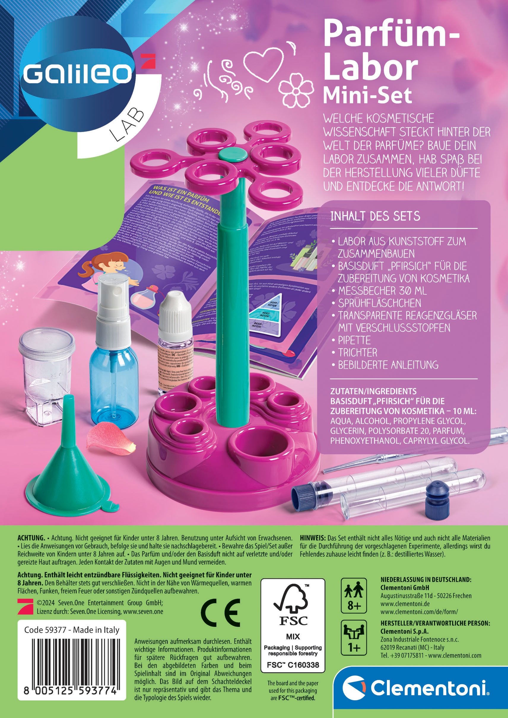 Clementoni® Kreativset Galileo Lab, Parfüm-Labor Mini-Set
