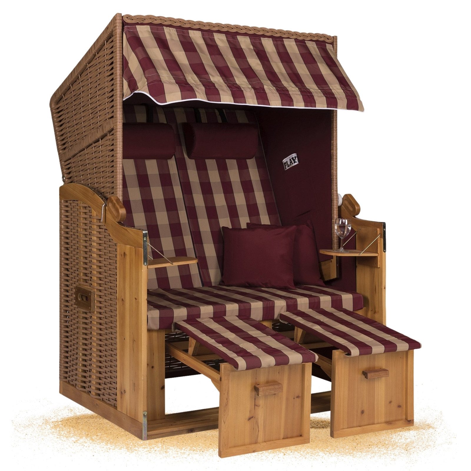 Strandkorb Hanse Strandkorb Strandkorb Ostsee Burgund günstig online kaufen