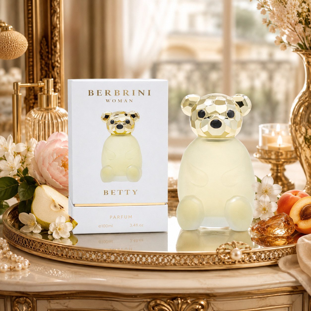 BERBRINI Eau de Parfum Betty Woman Luxus Damenduft, Frisch, Fruchtig, Blumig, e100 ml, Hergestellt in UK, luxuriöser Damenduft, langanhaltend Premium Duft