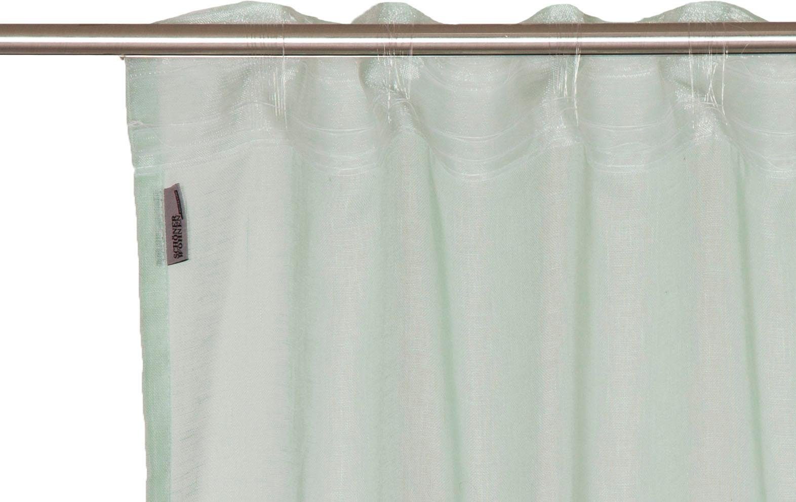 WOHNEN-Kollektion, transparent, verdeckte Vorhang Soho, 250x130 (1 St), SCHÖNER HxB: Schlaufen lindgrün