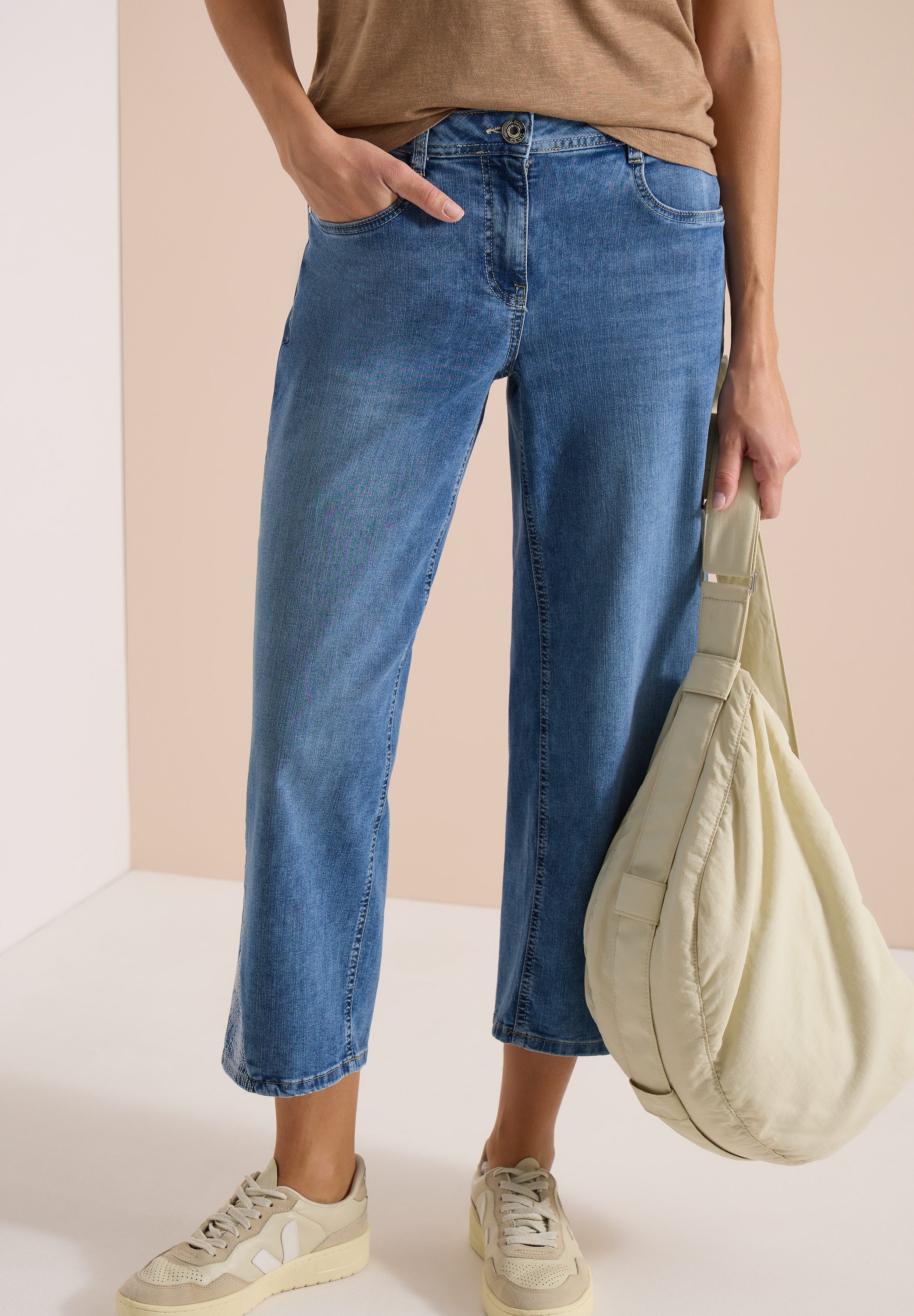 CECIL Loose-fit-Jeans aus Baumwolle mit Stretchanteil