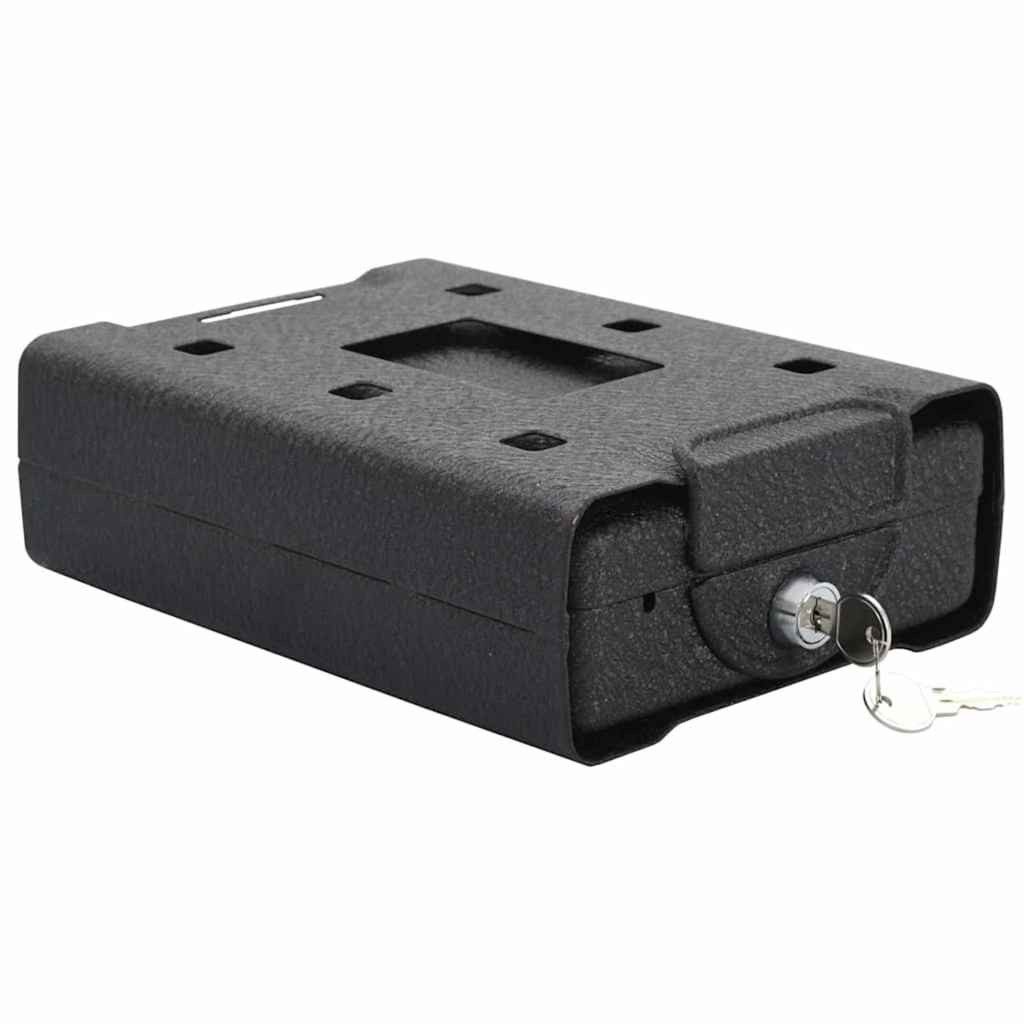 vidaXL Tresor Auto Safe mit Schloss Schwarz 22 x 16 x 7 cm Stahl (1-St)