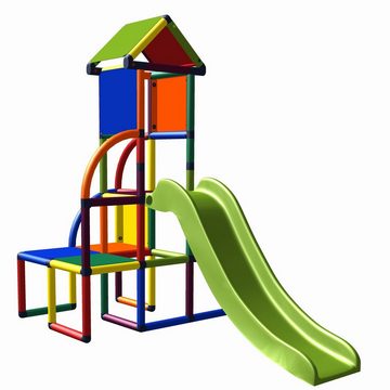 move and stic Klettergerüst TONI Spielturm mit Rutsche für Kleinkinder für Indoor und Outdoor, (259 tlg. Set), zerlegter Bausatz incl. Aufbauanleitung