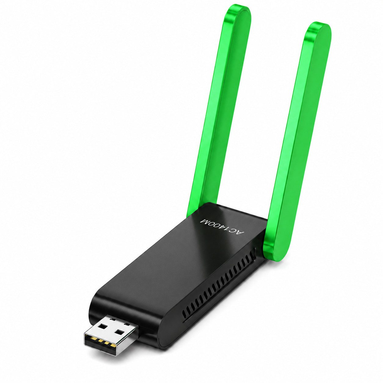 XEOOCE WLAN USB Adapter, 1400 Mbit/s Dualband, USB WLAN Stick, Schwarz Netzwerk-Adapter zu USB Typ A, 1400 Mbit/s, Dualband, 5 dB, Plug-and-Play, 802.11ac