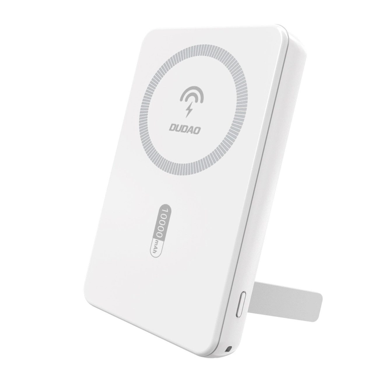Dudao K14S+ Powerbank 10000 mAh (5, 9, 12 V), Powerbank 10000 mAh, 20 W, MagSafe 15 W, USB-A/USB-C, mit Ständer