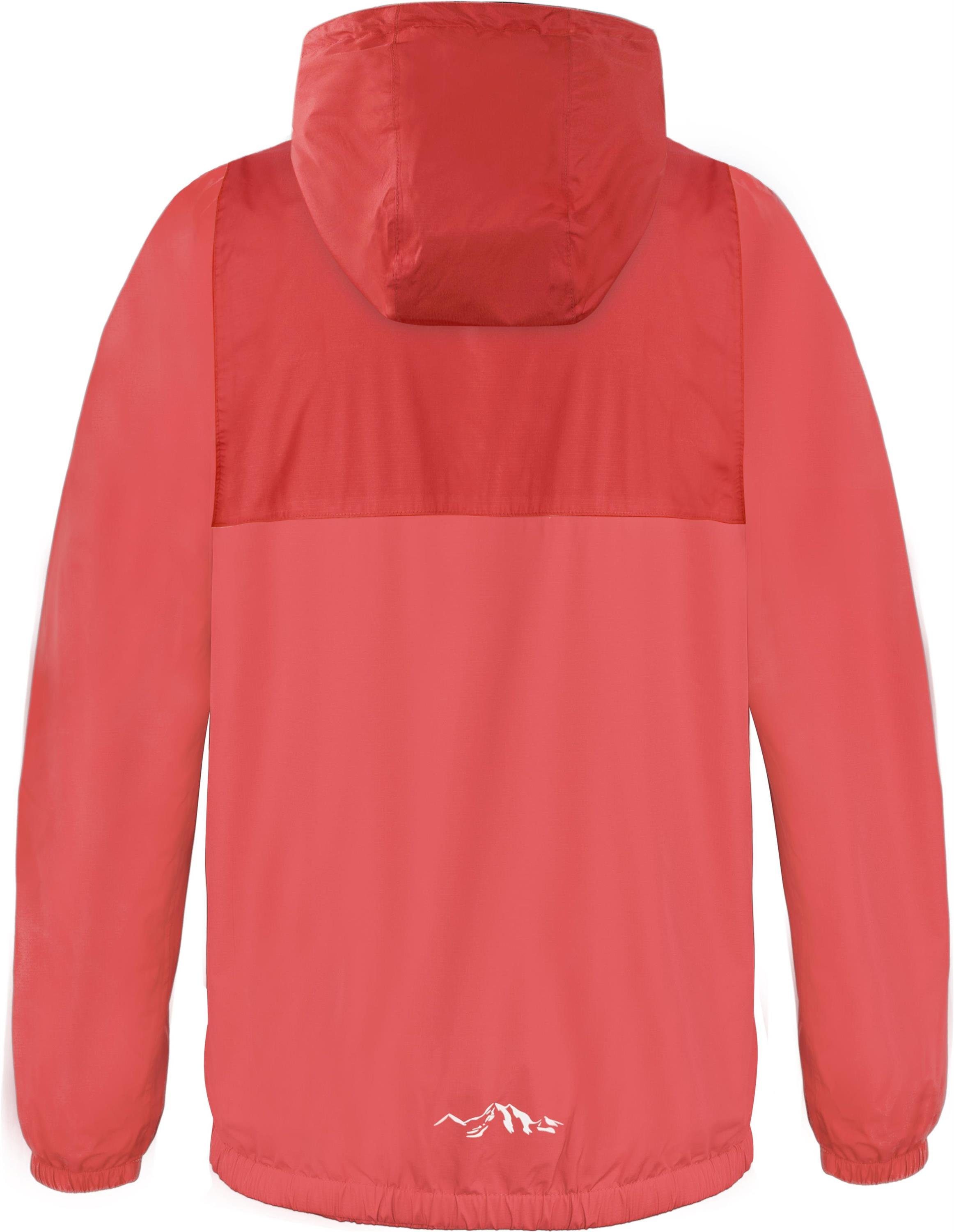normani Windbreaker Kinder Windbreaker Nenana Unisex Sommerjacke Regenjacke mit Kapuze - wasserdichter Anorak