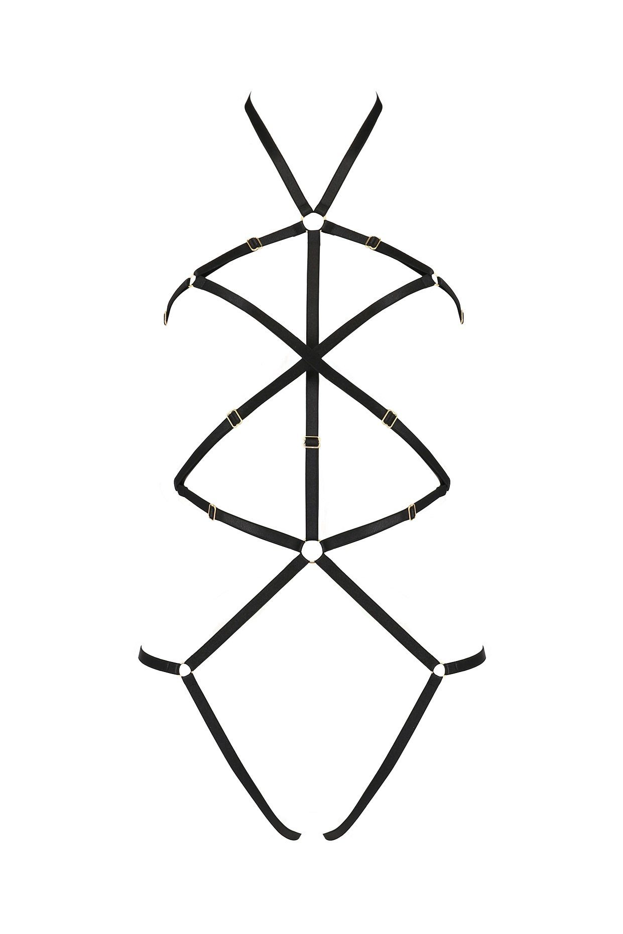 Passion Body Ouvert-Body Ivena schwarz brustfrei pofrei elastisch sexy