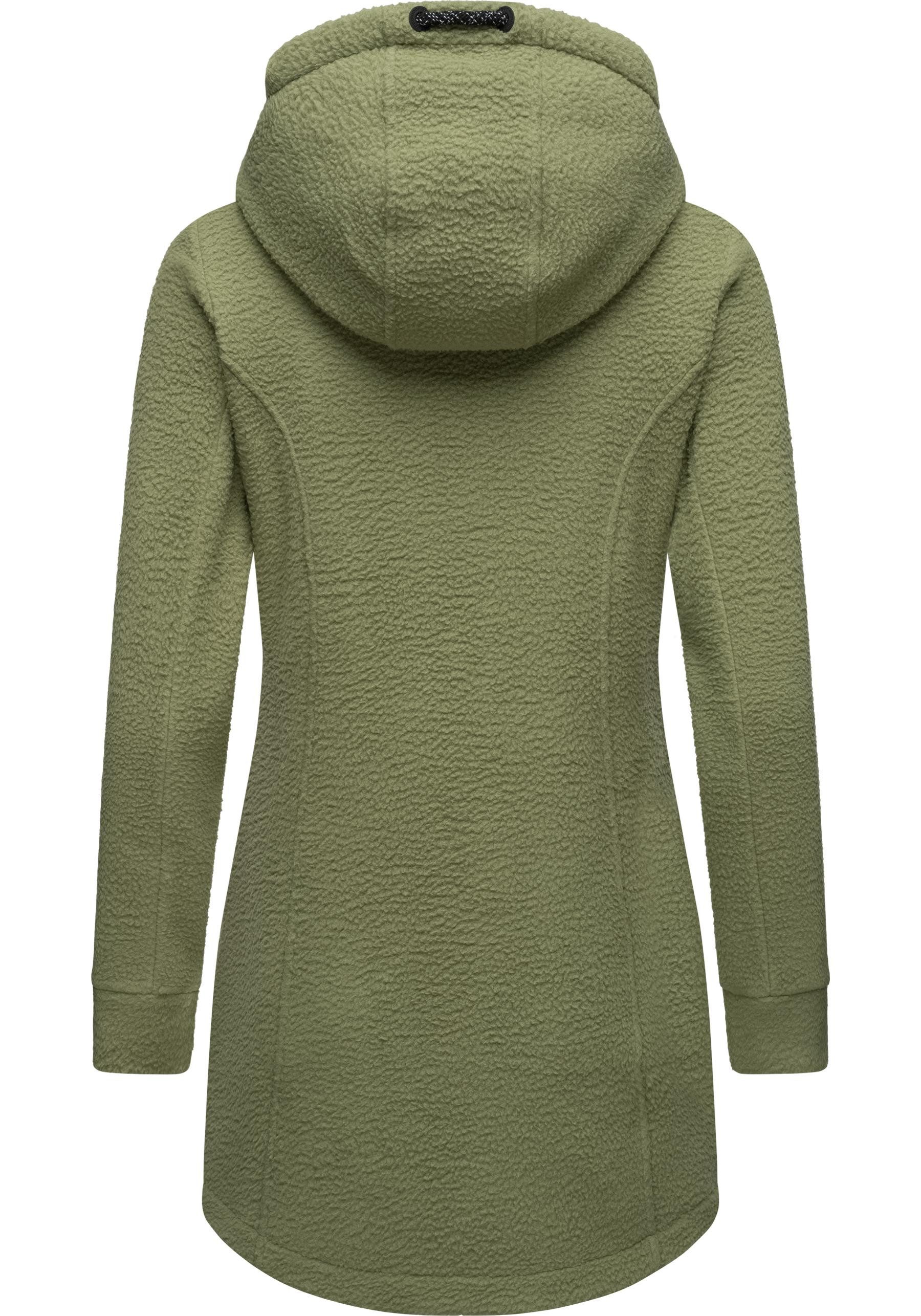Ragwear Fellimitatmantel Letti Teddy-Fleece Kuschelig weicher Teddyfleece-Mantel