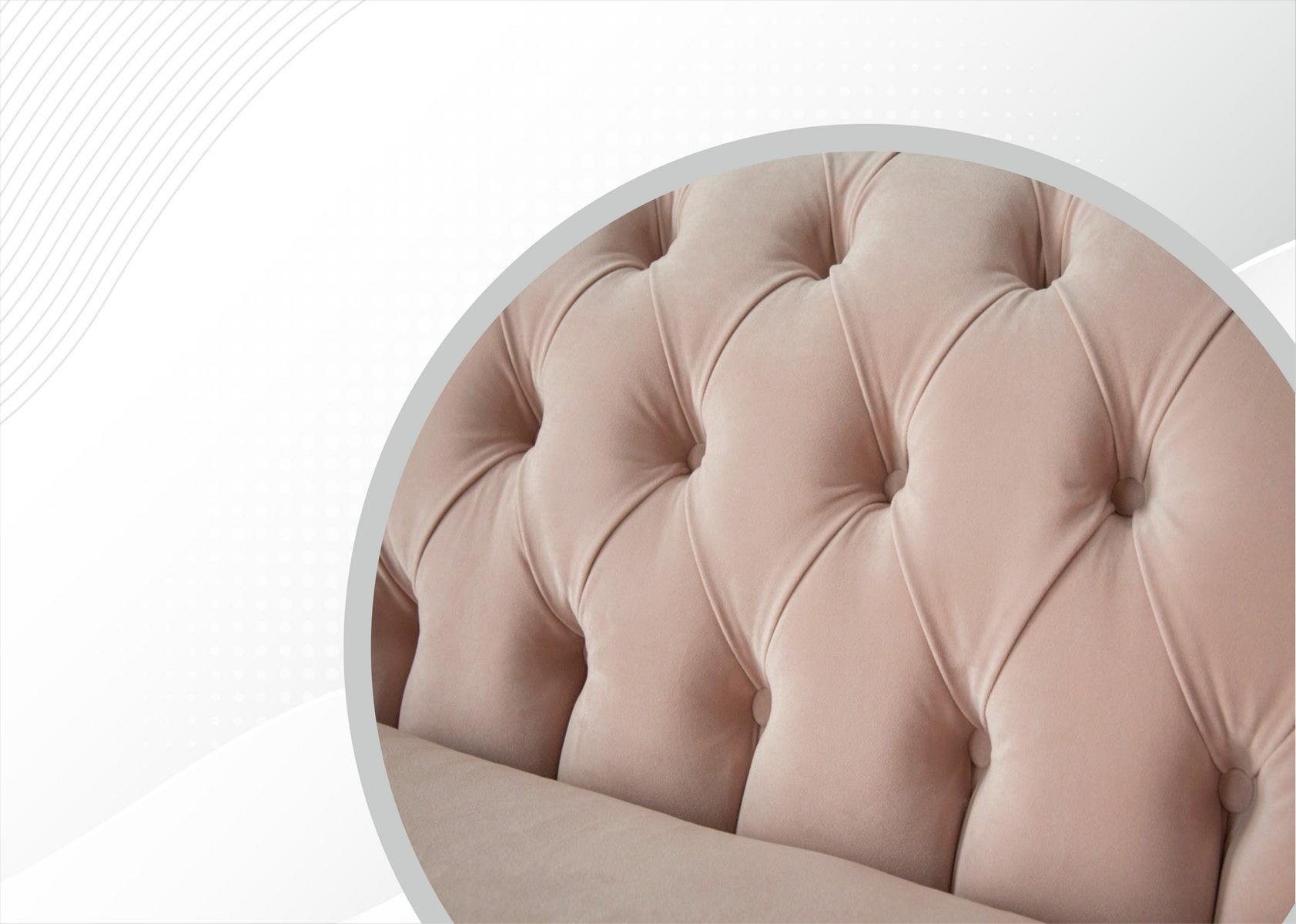 Sitzer cm + 265 Sofa Chesterfield-Sofa, Hocker Design JVmoebel 4 Couch Chesterfield Sofa