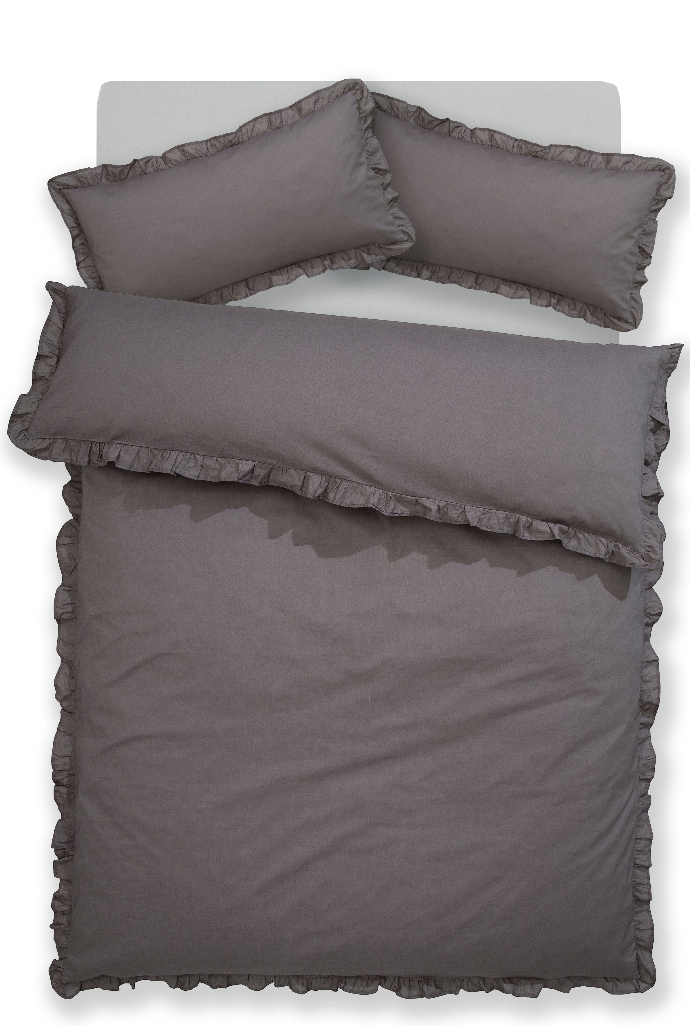 OTTO home Bettwäsche Violetta in Gr. 135x200 oder 155x220 cm, Renforcé, 2 teilig, Bettwäsche aus Baumwolle, romantische Bettwäsche mit Volants – Bild 2 von 5