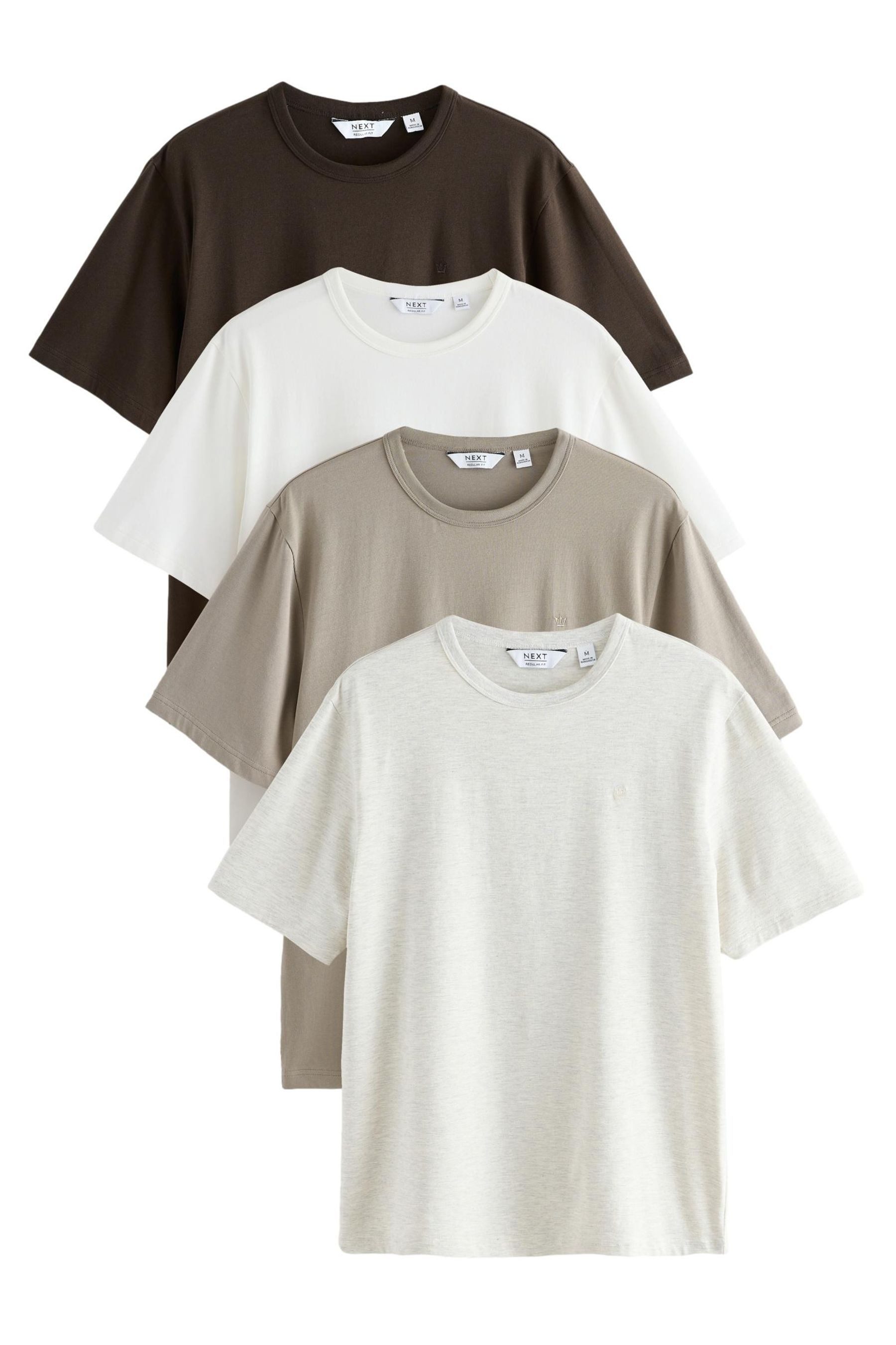 T-Shirt Regular Fit Trident T-Shirts, 4er-Pack