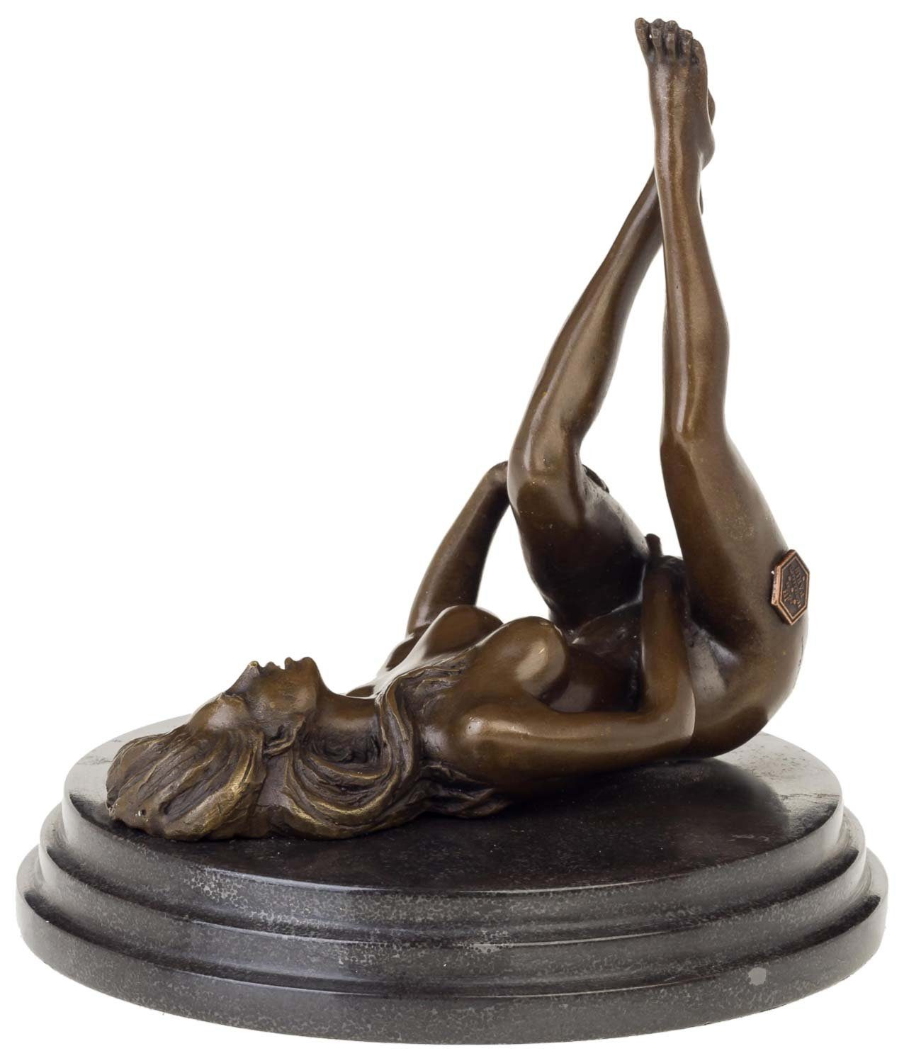 Aubaho Skulptur Bronzeskulptur Frau Erotik Akt Kunst im Antik-Stil Bronze Figur Statue