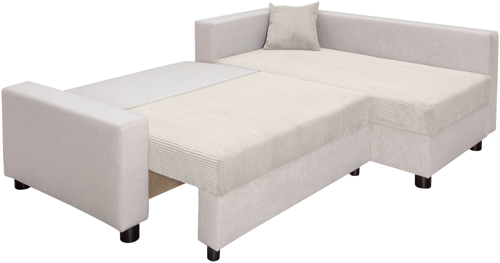 COLLECTION AB Ecksofa Parma L-Form, mit Schlaffunktion und Bettkasten, inklusive Kissen, Bonellfederkern