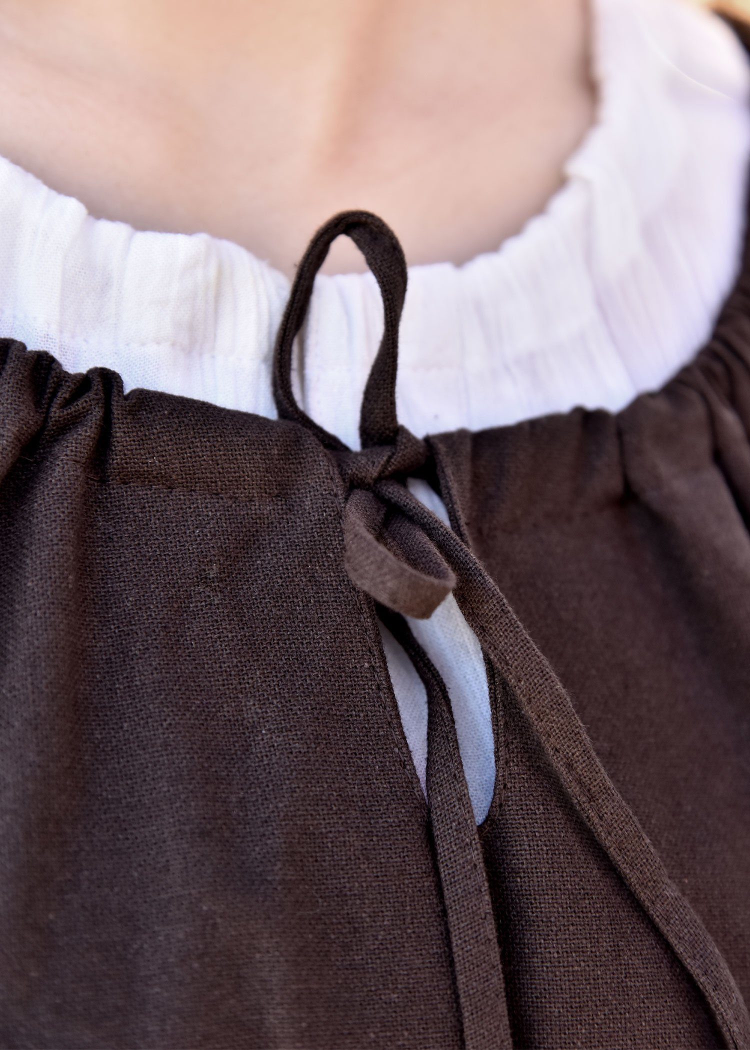 Battle Merchant Burgfräulein-Kostüm Mittelalterkleid, Unterkleid Braun, Ana, Gr. S