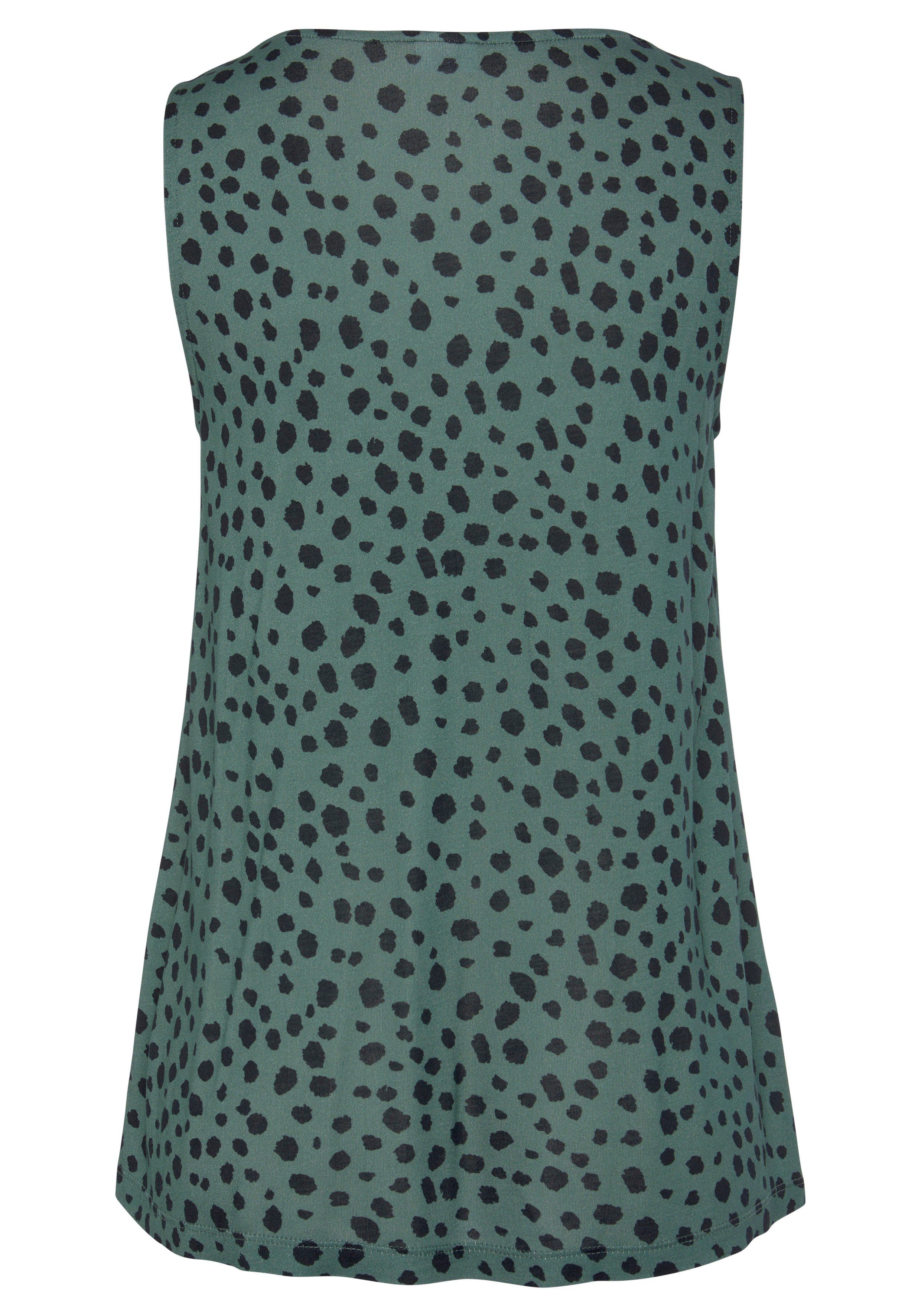 LASCANA Tanktop figurumspielend mit Alloverprint leichtes Sommertop, ärmellos, luftig – Bild 4 von 5