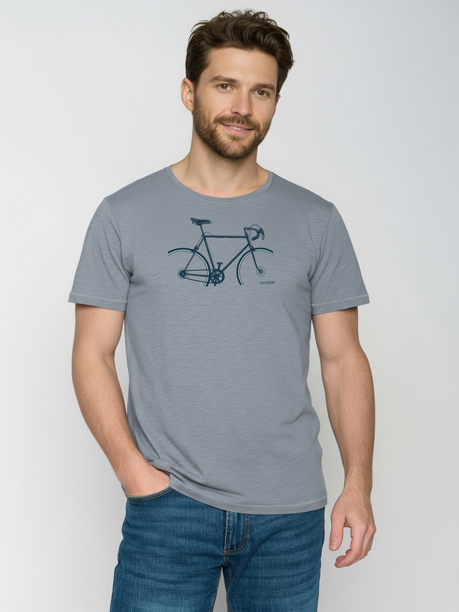 GreenBomb T-Shirt Spice Bike Crop (1-tlg., 1) Rundhalsausschnitt, Bio-Baumwolle, GOTS Zertifiziert