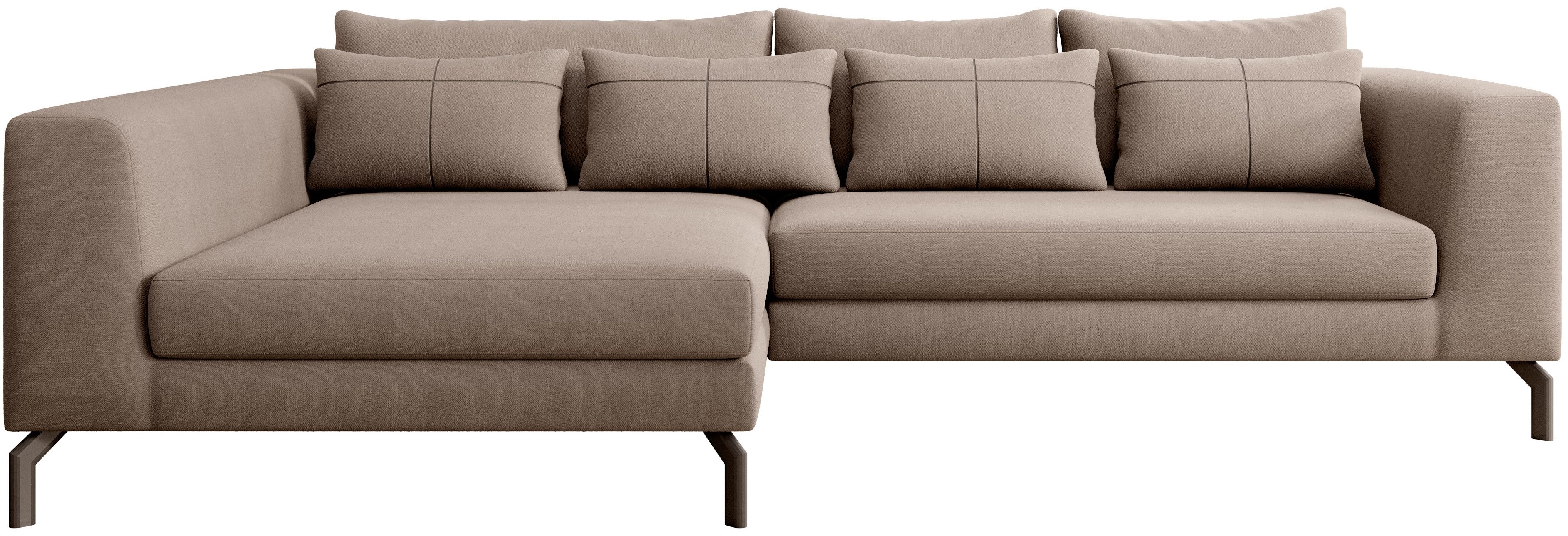 INOSIGN Ecksofa "Cross, mit softem Sitz, L-Form, wendbare Zierkissen, Breit günstig online kaufen