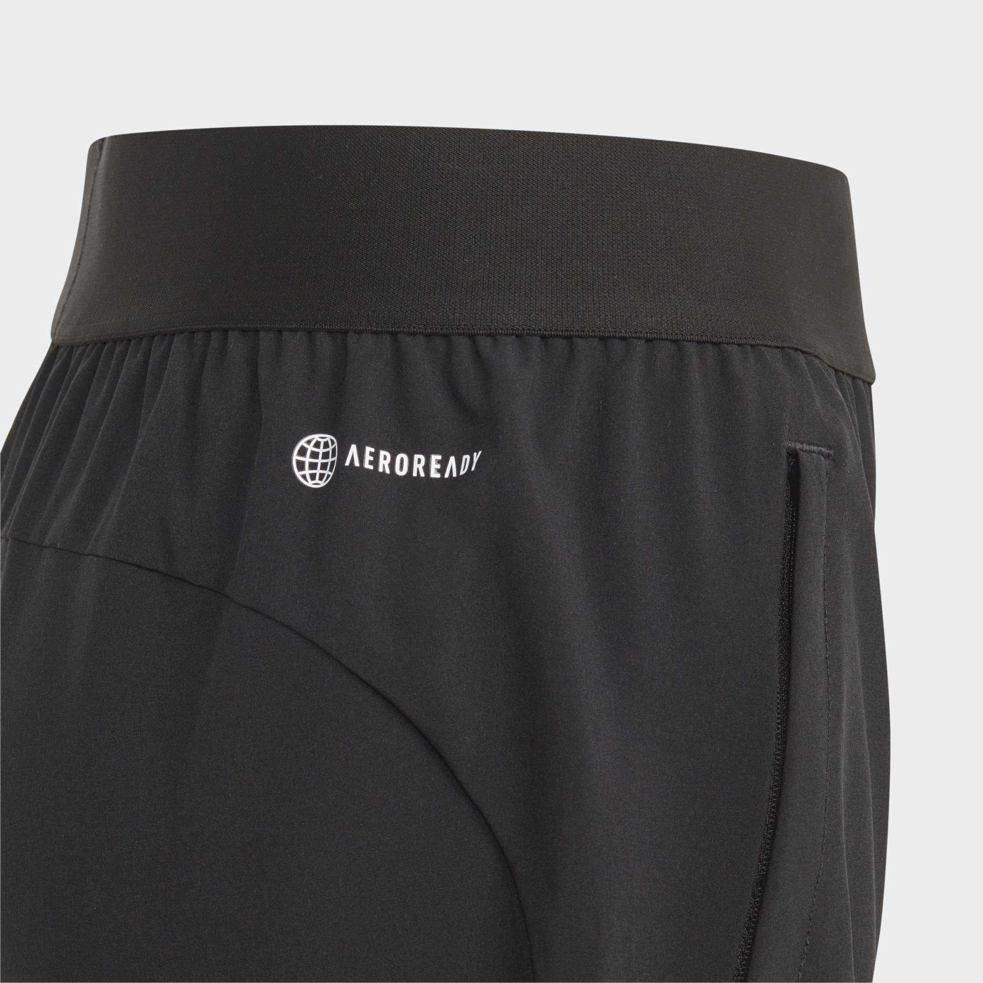 adidas Performance Funktionsshorts TRAIN Black Black / WOVEN Grey SHORTS / Four ICONS LOGO AEROREADY / White