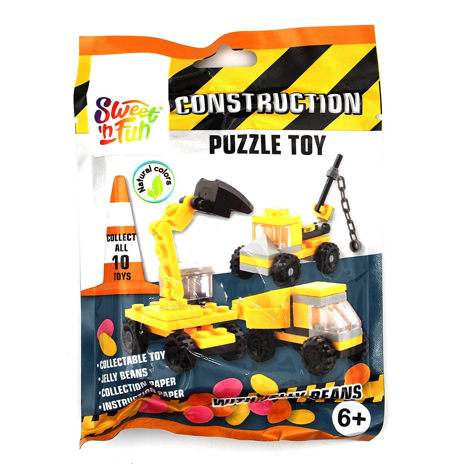 Süßigkeit, 1 x 5 g, Construction Puzzle Toy mit Jelly Beans