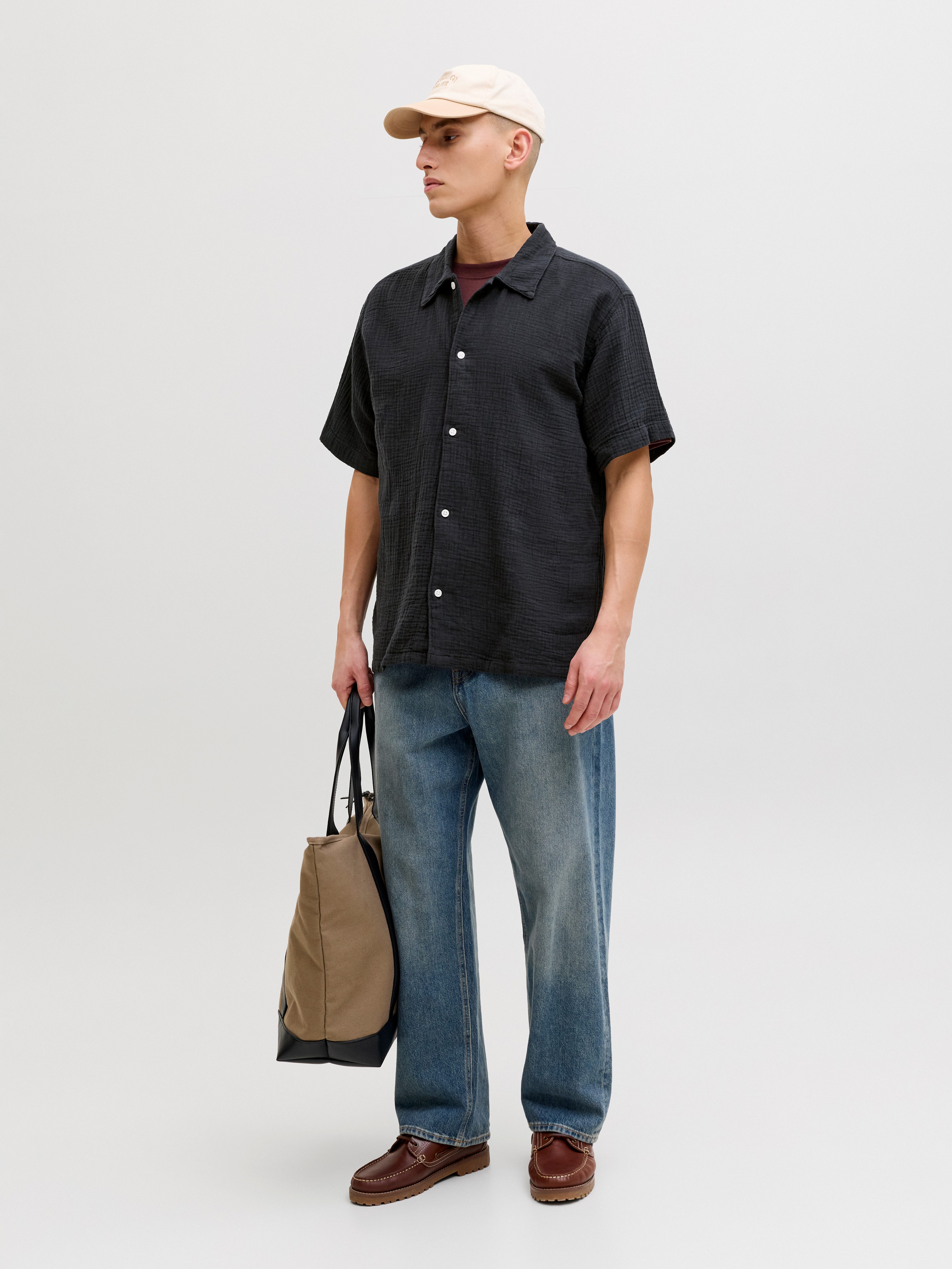 Jack & Jones Kurzarmhemd JORNANTUCKET DOUBLE CLOTH SHIRT SS EA26 – Bild 5 von 5