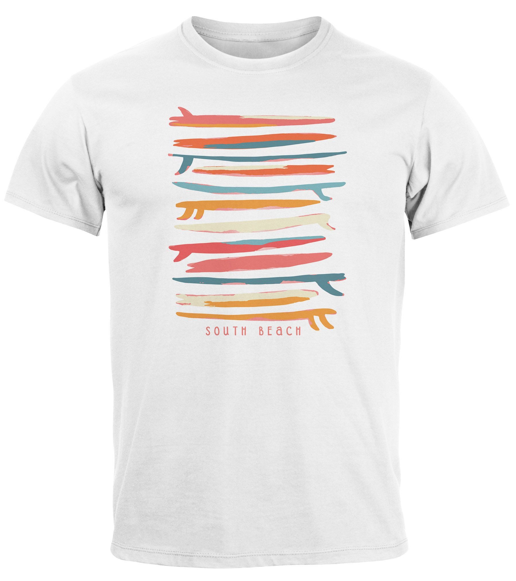 Neverless Print-Shirt Herren T-Shirt Surfboards South günstig online kaufen