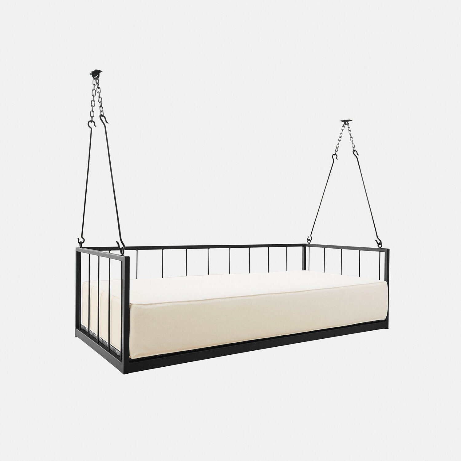 Mirabeau Gartenbank Hängebank Bellecôtes schwarz/weiß